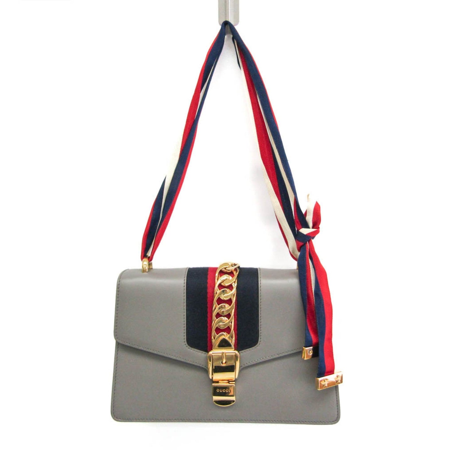 Gucci Gray Leather Shoulder Bag ( )