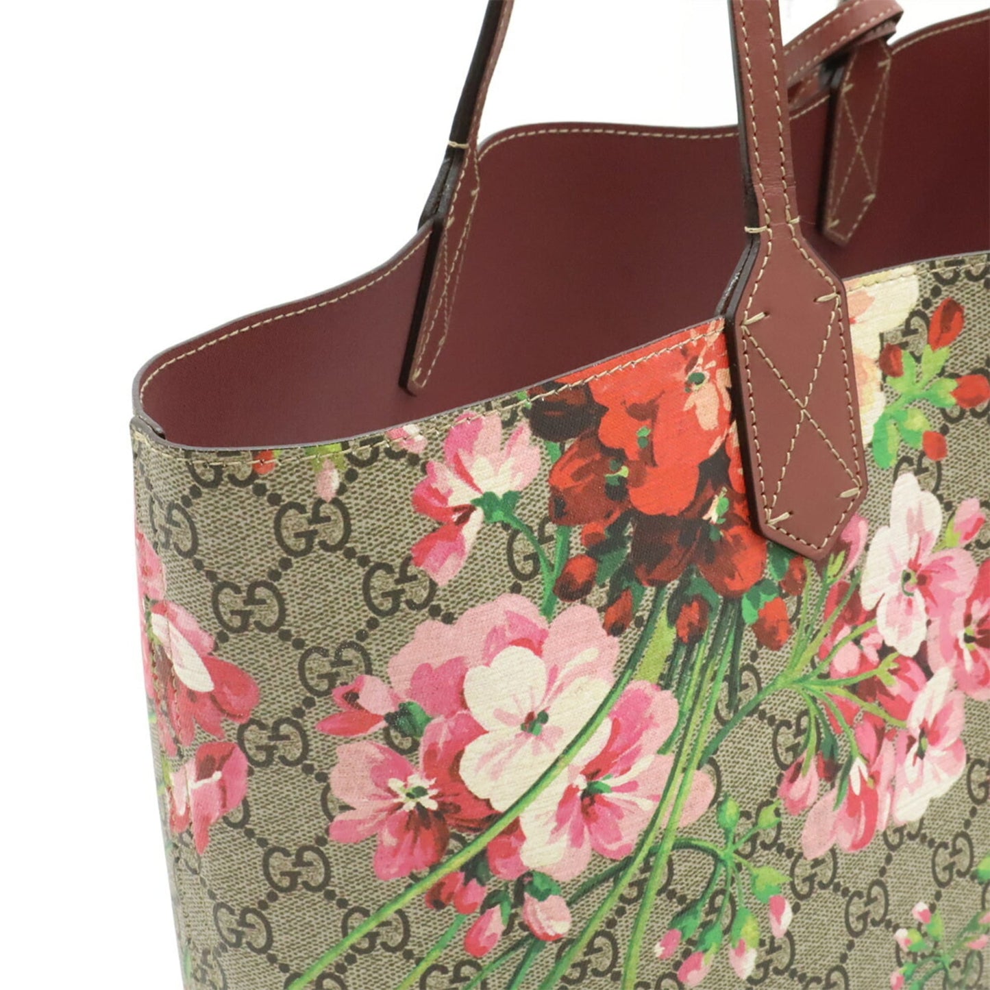 Gucci Beige Pink Multi-Color Pink White Gg Supreme Shoulder Bag Tote Bag ( )