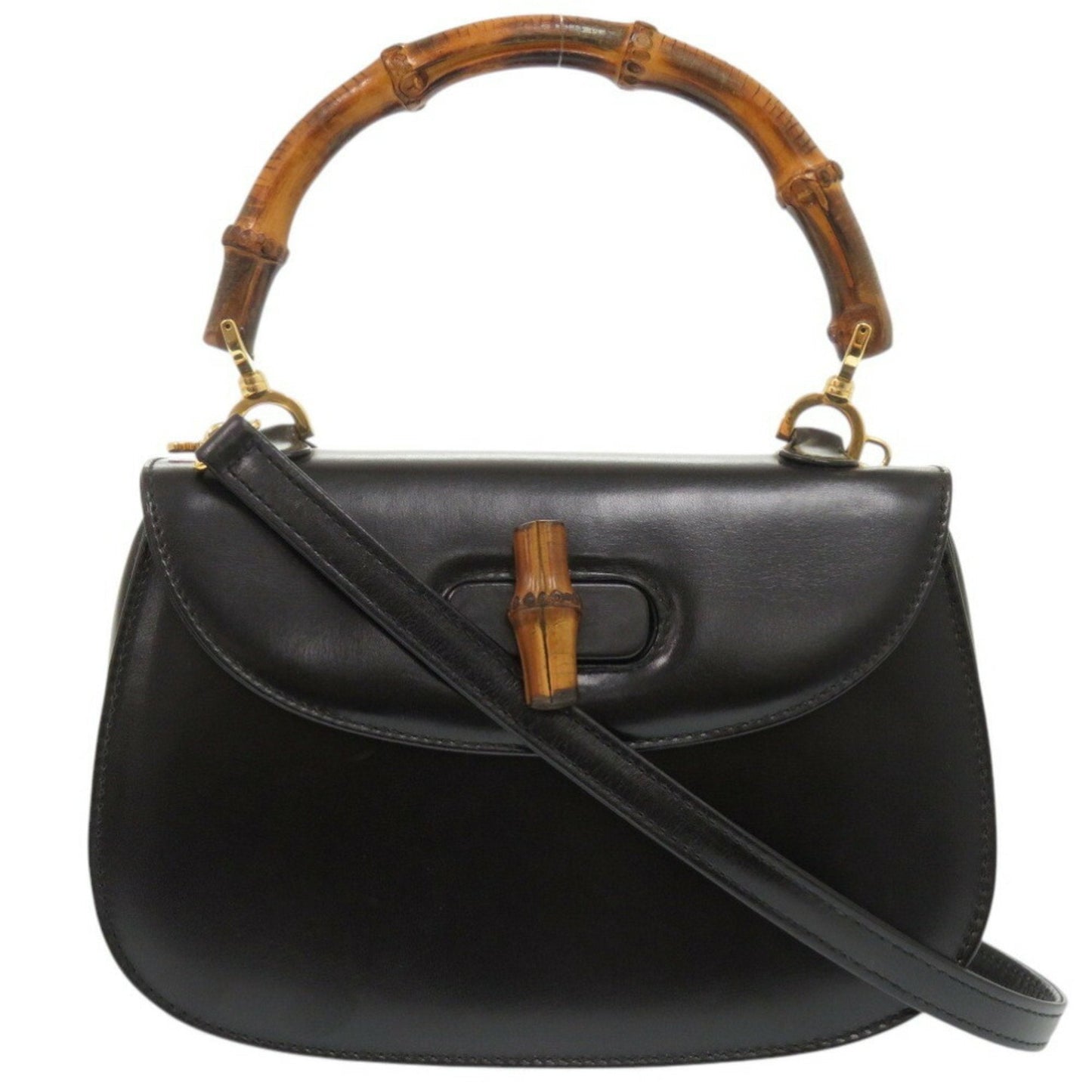 Gucci Black Leather Handbag ( )