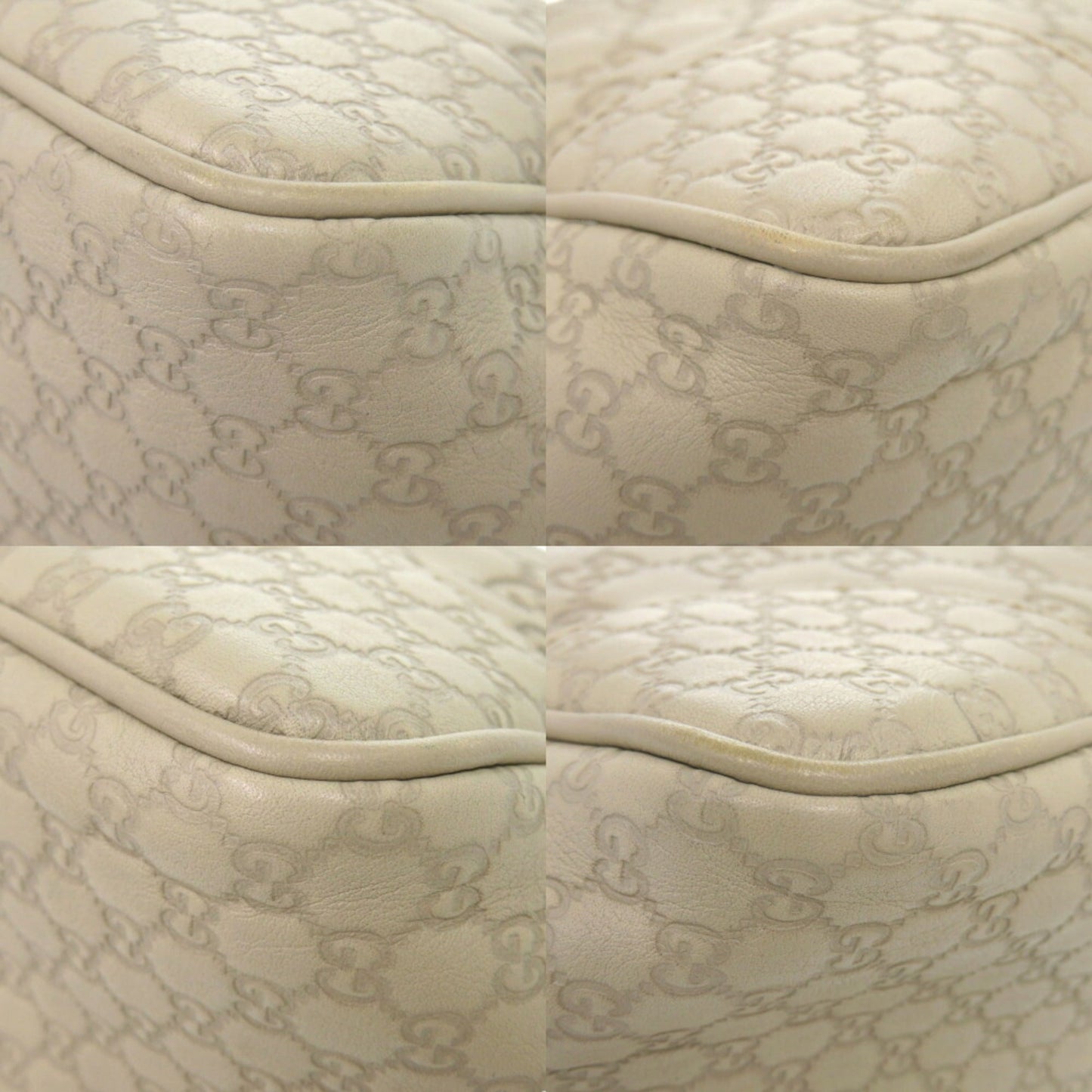 Gucci Ivory Leather Gg Leather Handbag ( )