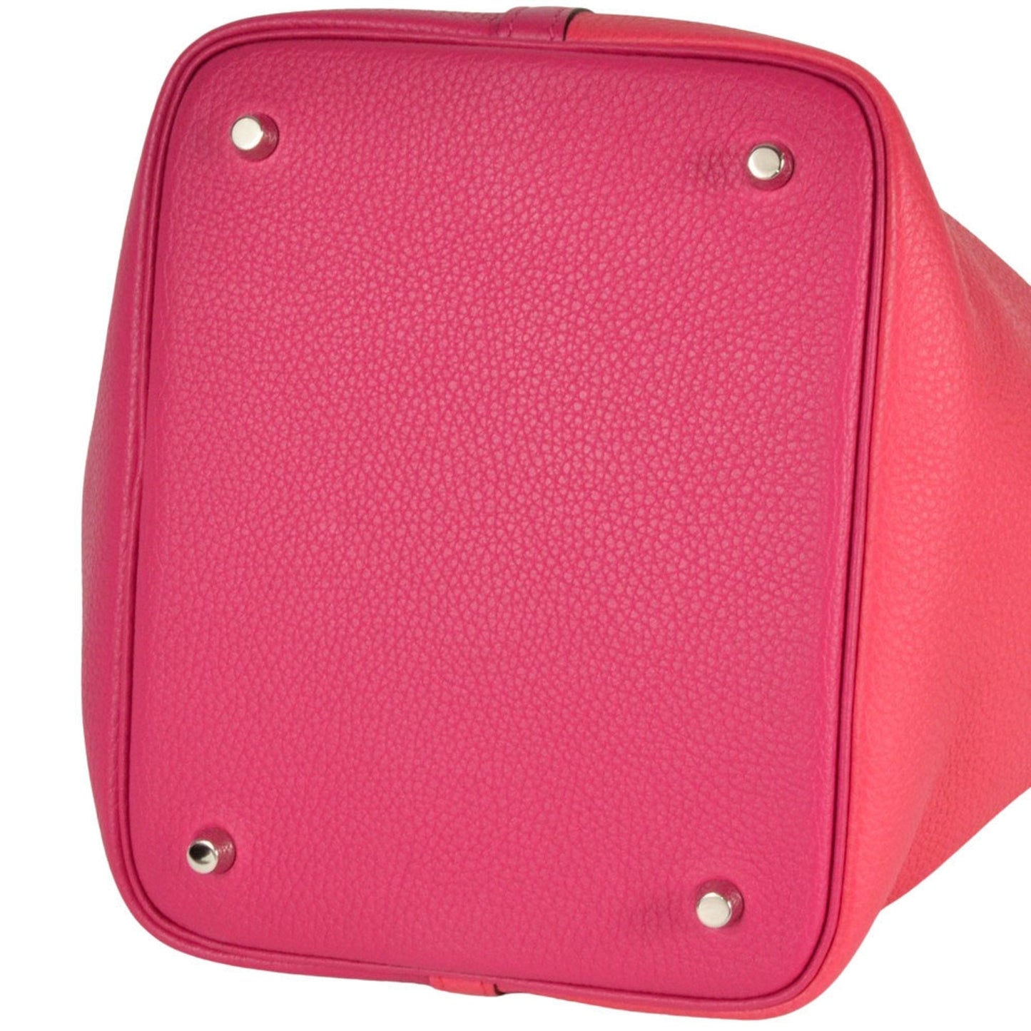 Hermes Picotin Red Color Taurillon Clemence Leather Handbag ( )