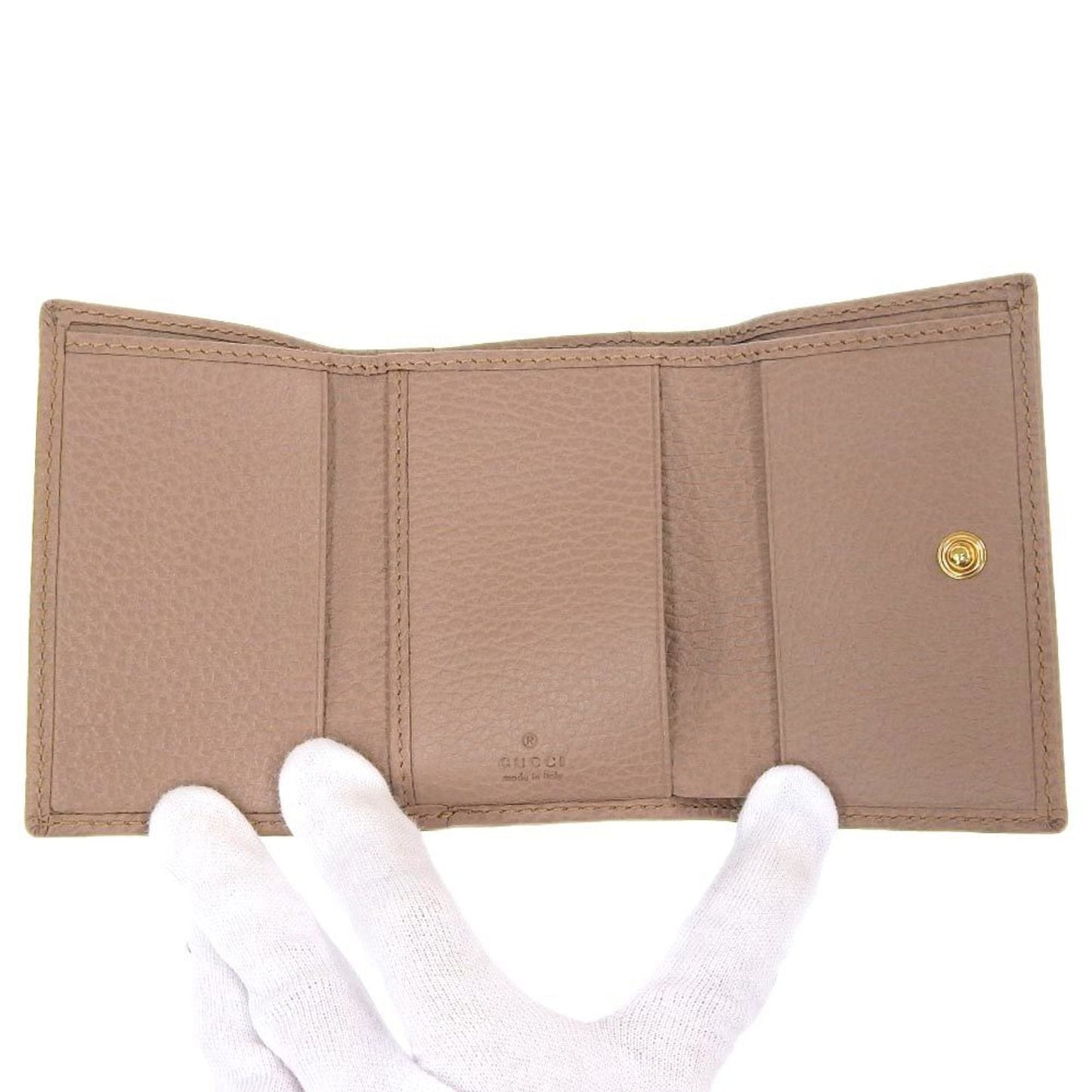 Gucci Beige Leather Coin Purse/Coin Case ( )