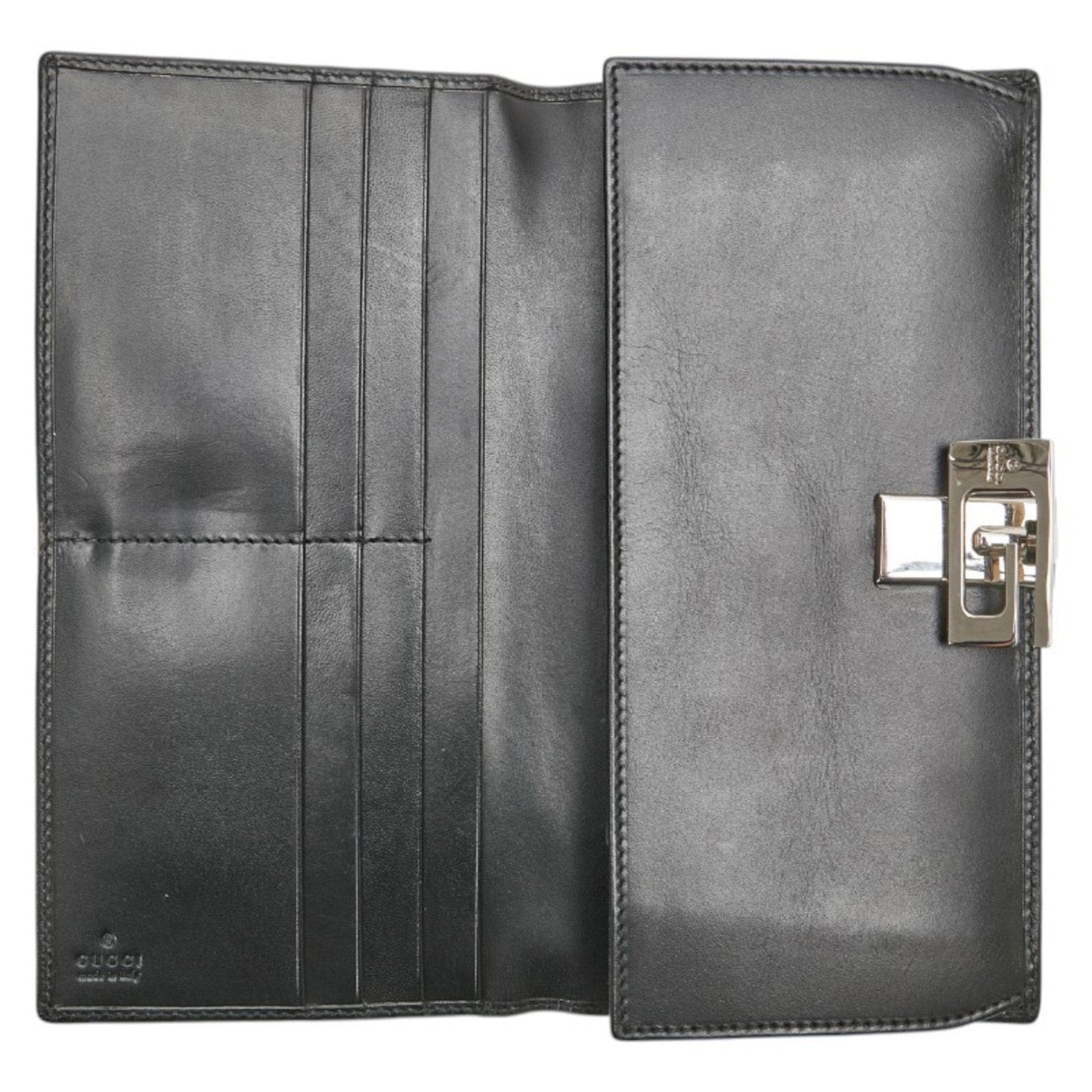 Gucci Black Leather Long Wallet (Bi-Fold) ( )