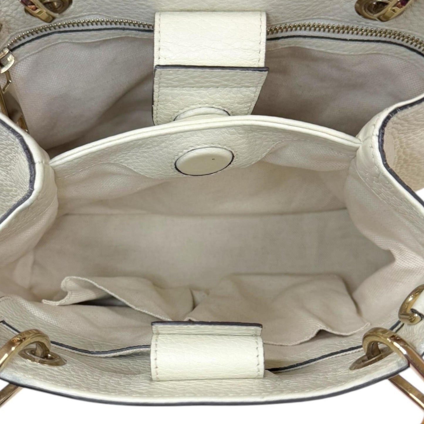 Gucci Ivory White Bamboo Shoulder Bag ( )