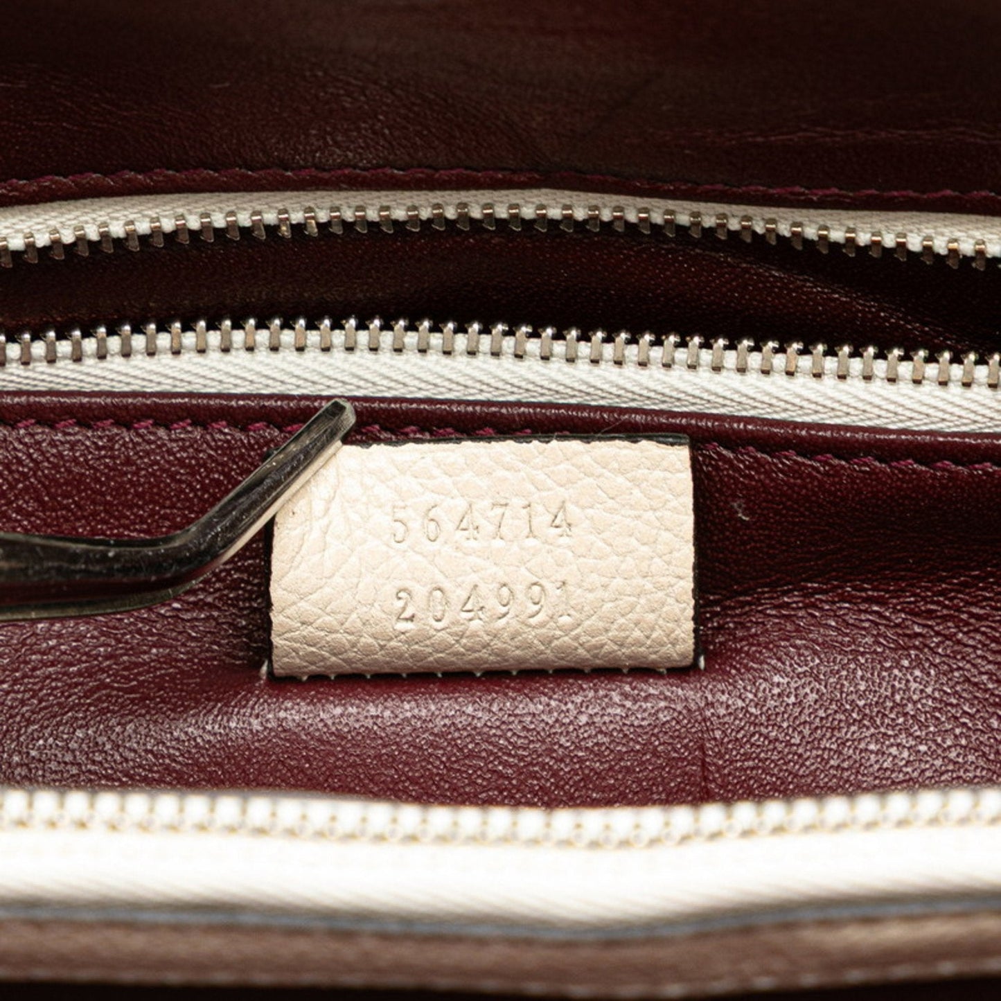 Gucci Gold Silver White Leather Handbag Shoulder Bag ( )