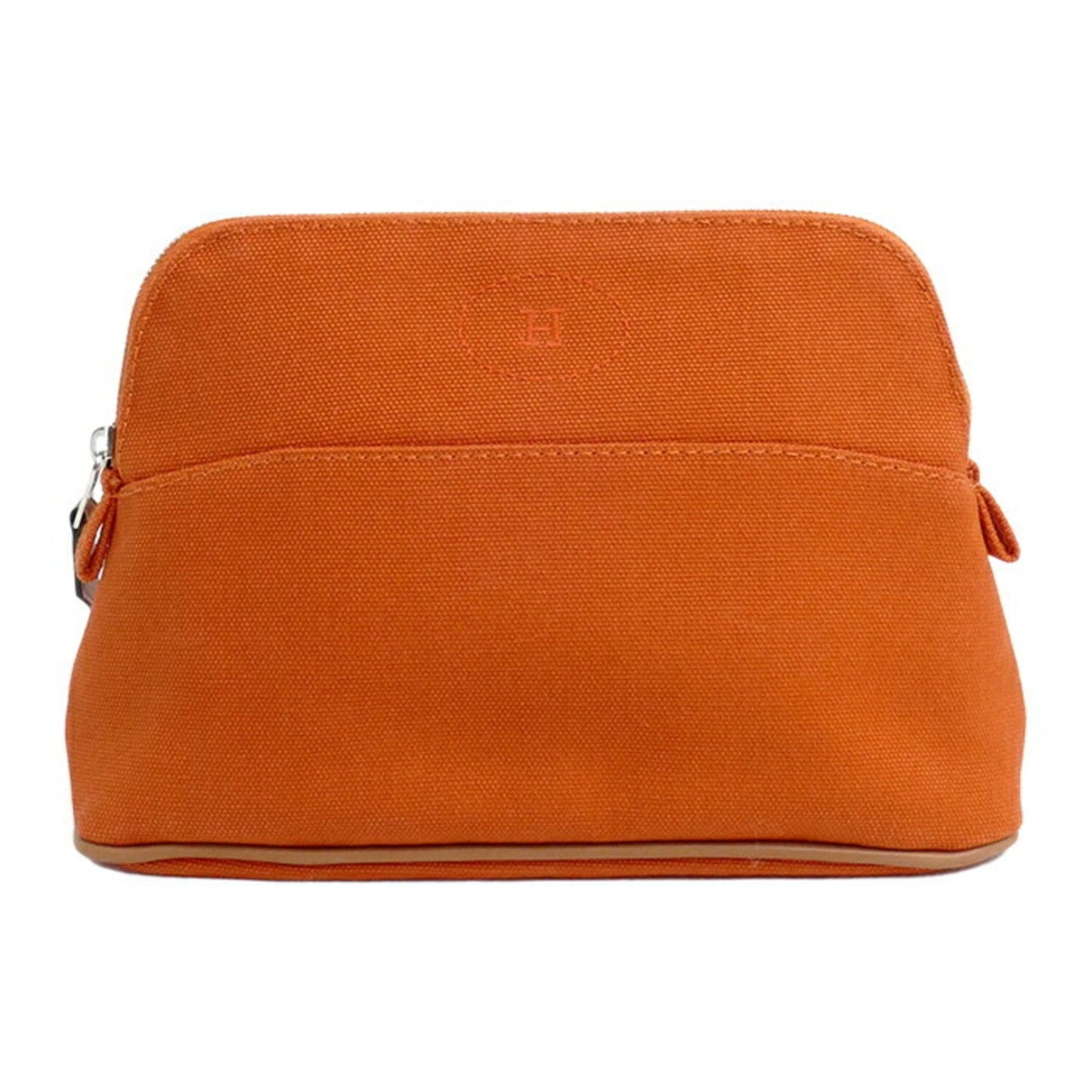 Hermes Orange Canvas Pouch ( )