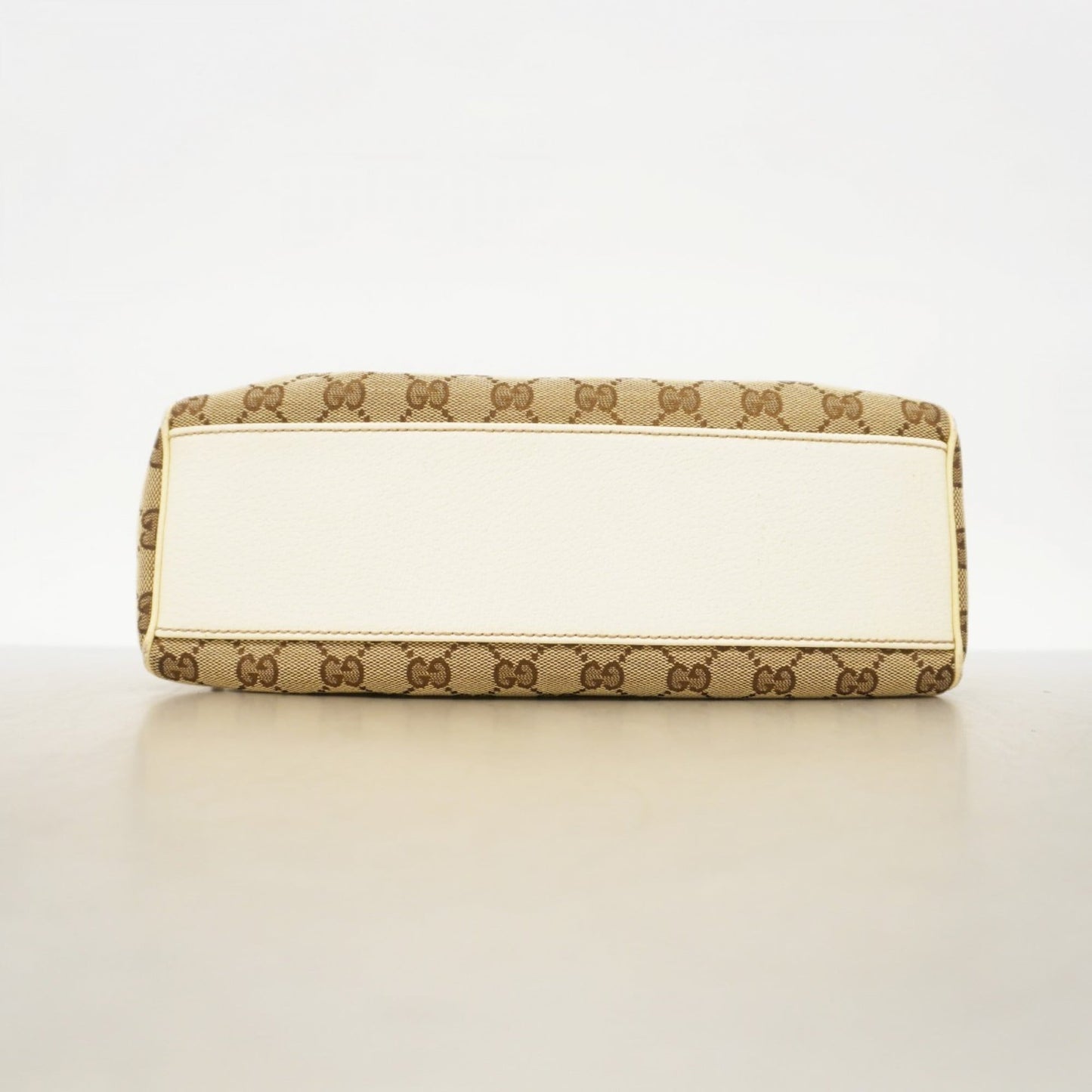 Gucci Beige Brown Canvas Handbag ( )