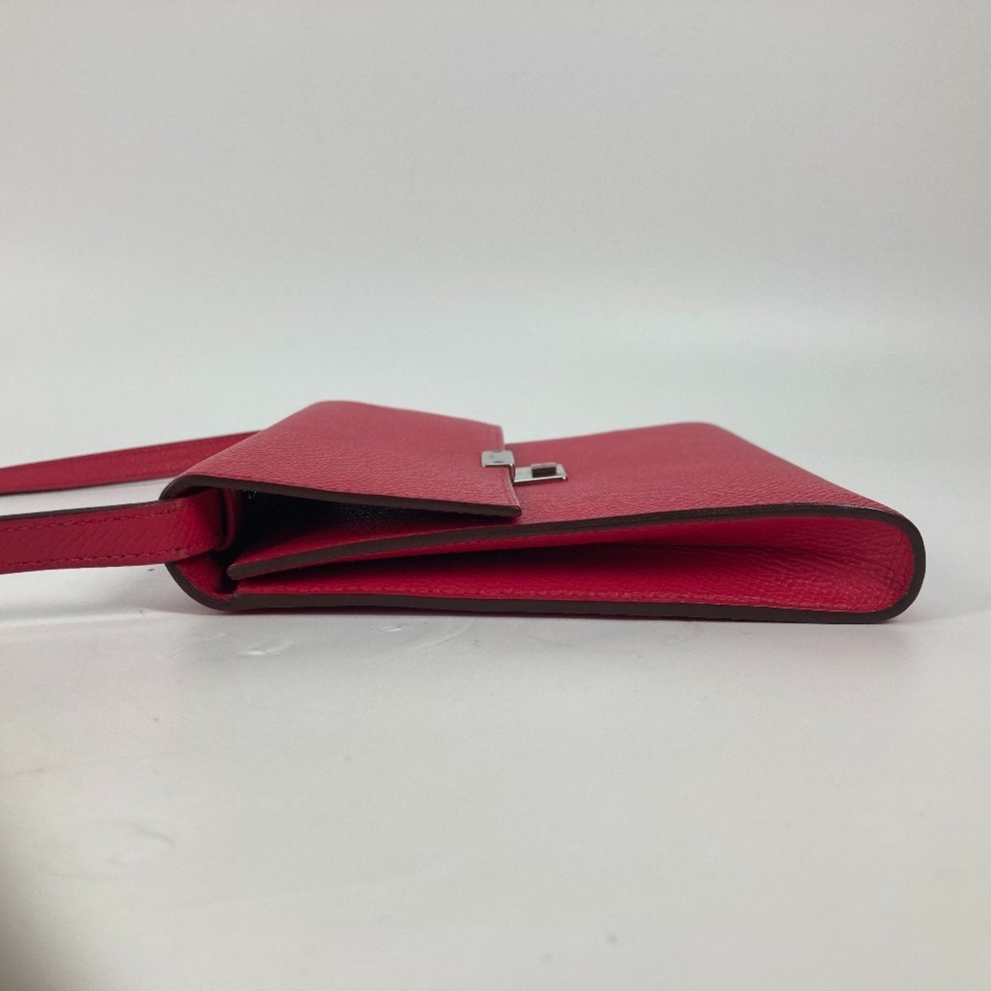 Hermes Pink Epsom Leather Pochette Shoulder Bag ( )