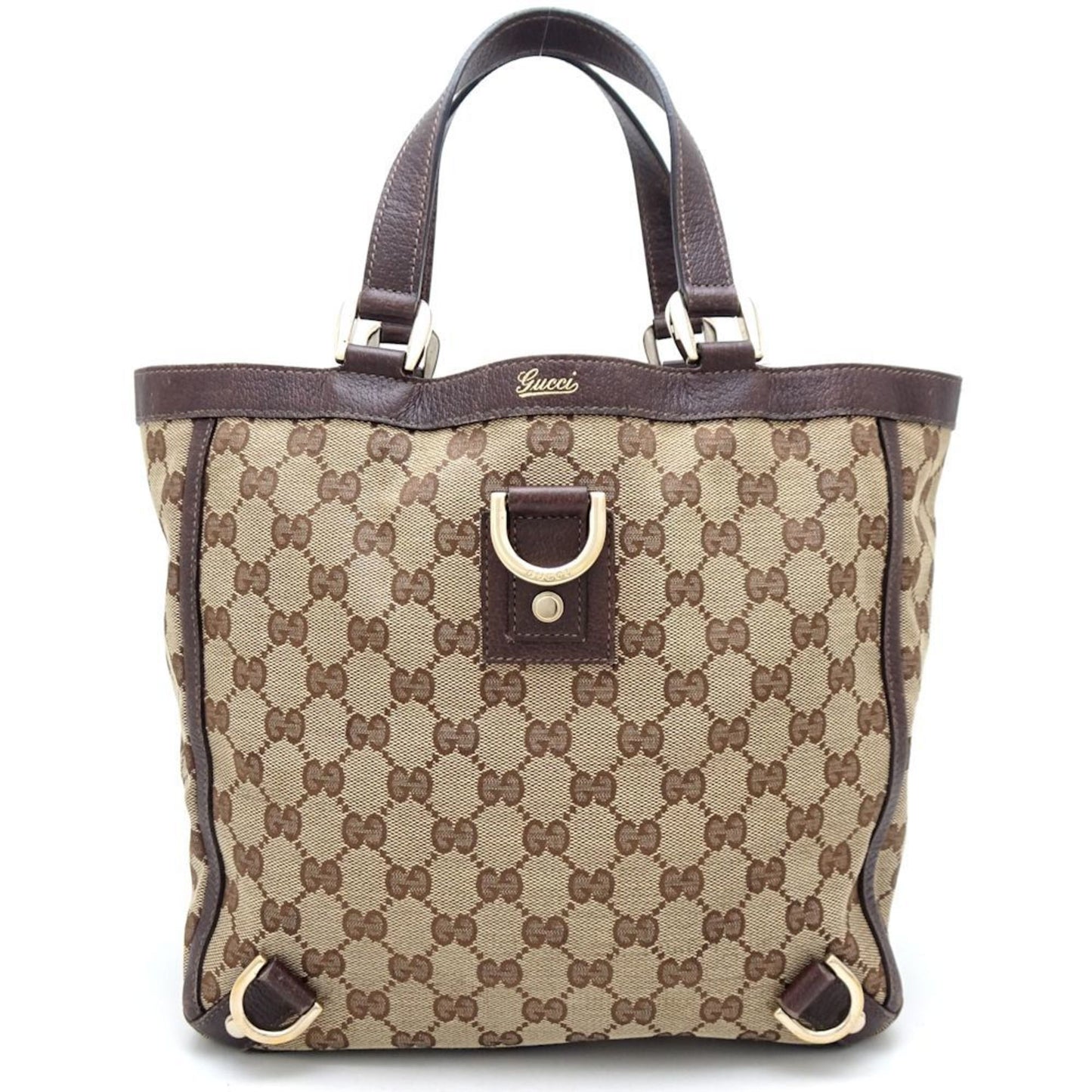 Gucci Leather Canvas Tote