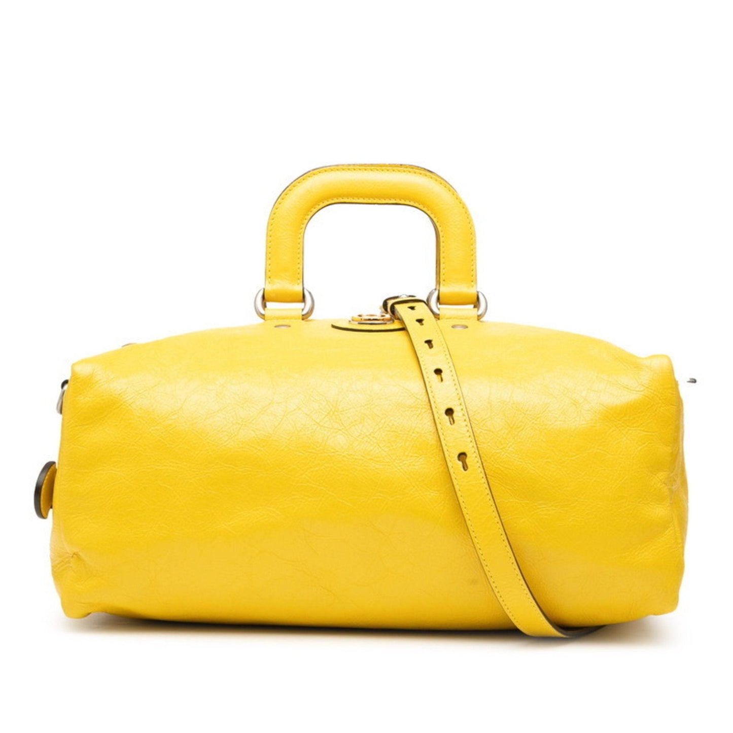 Gucci Yellow Leather Boston Bag Shoulder Bag ( )