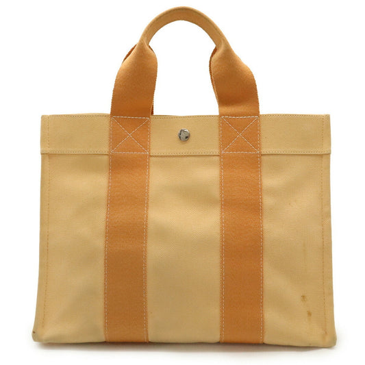 Hermes Orange Canvas Handbag Tote Bag ( )