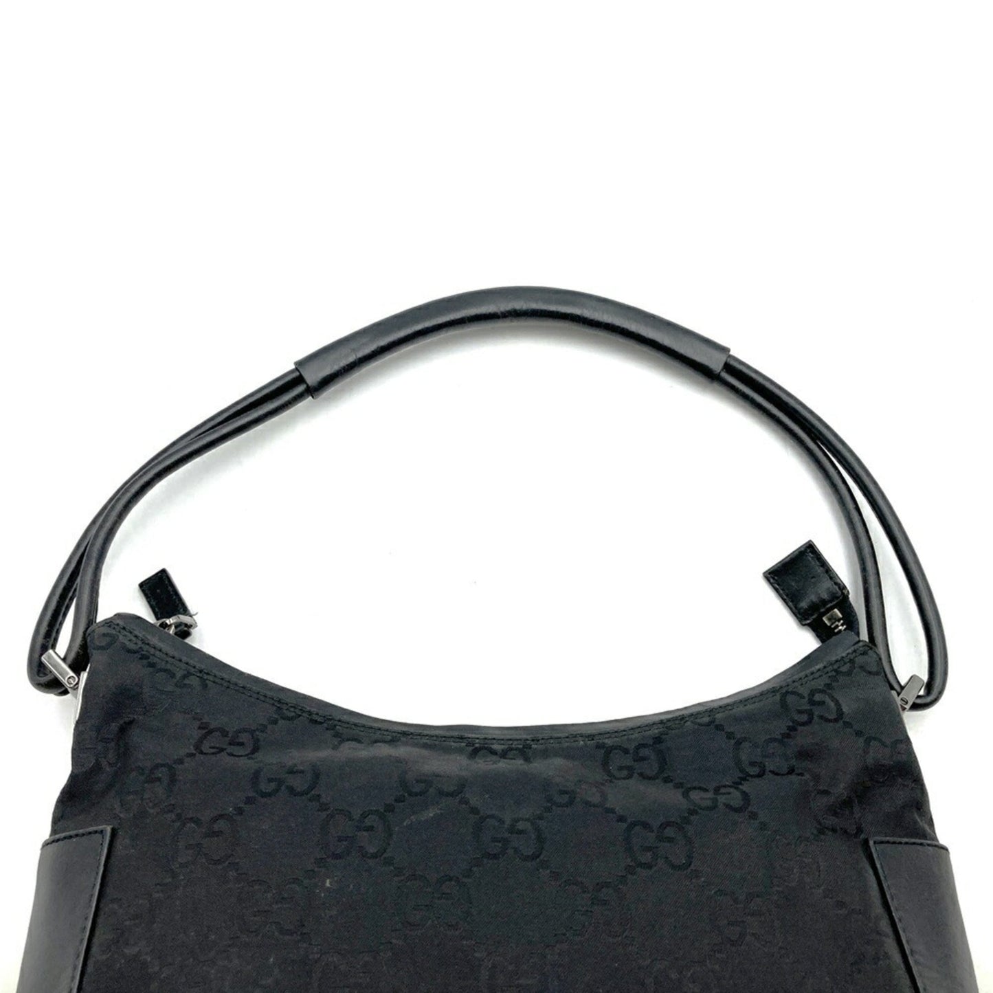Gucci Black Nylon Leather Shoulder Bag ( )