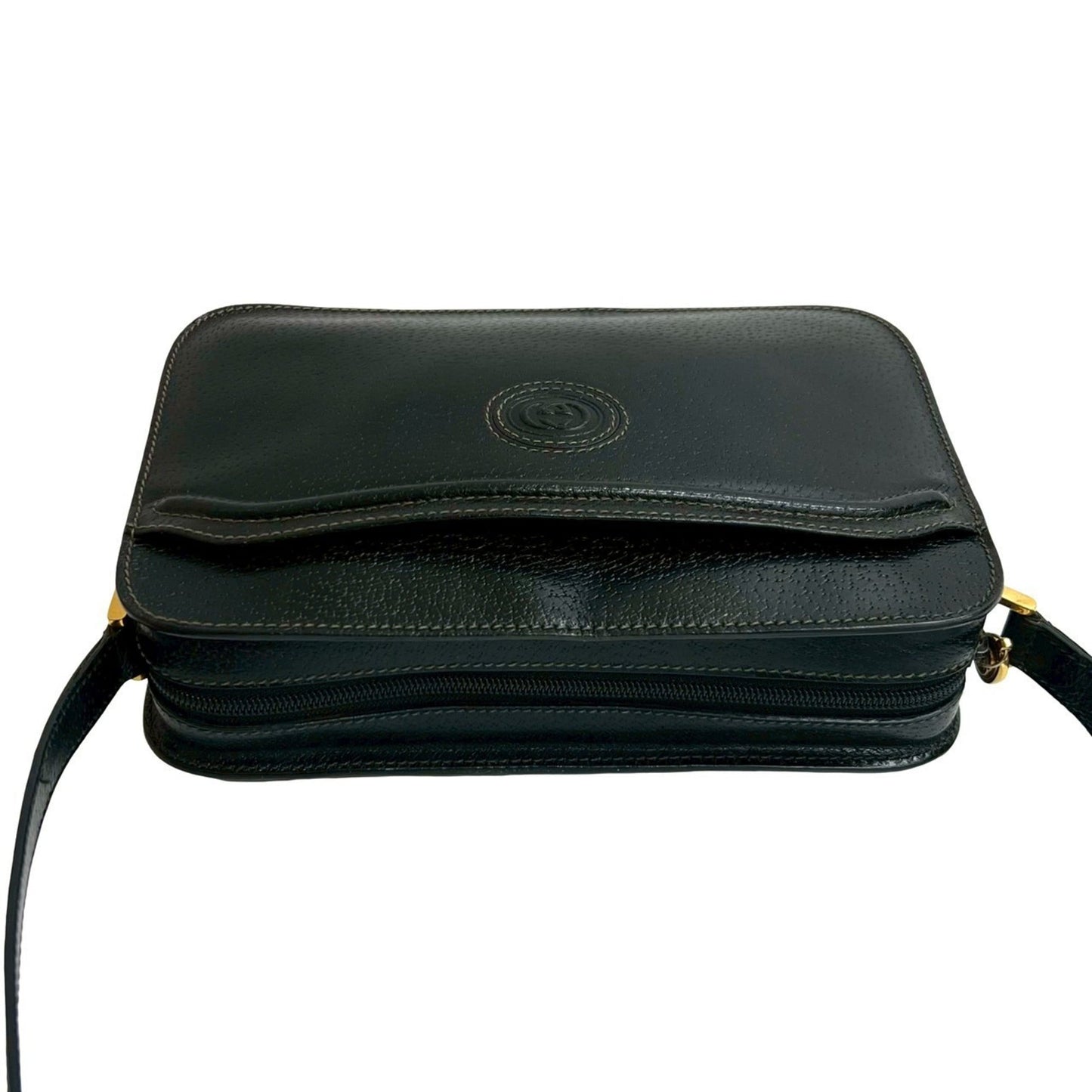 Gucci Black Leather Pochette Shoulder Bag ( )