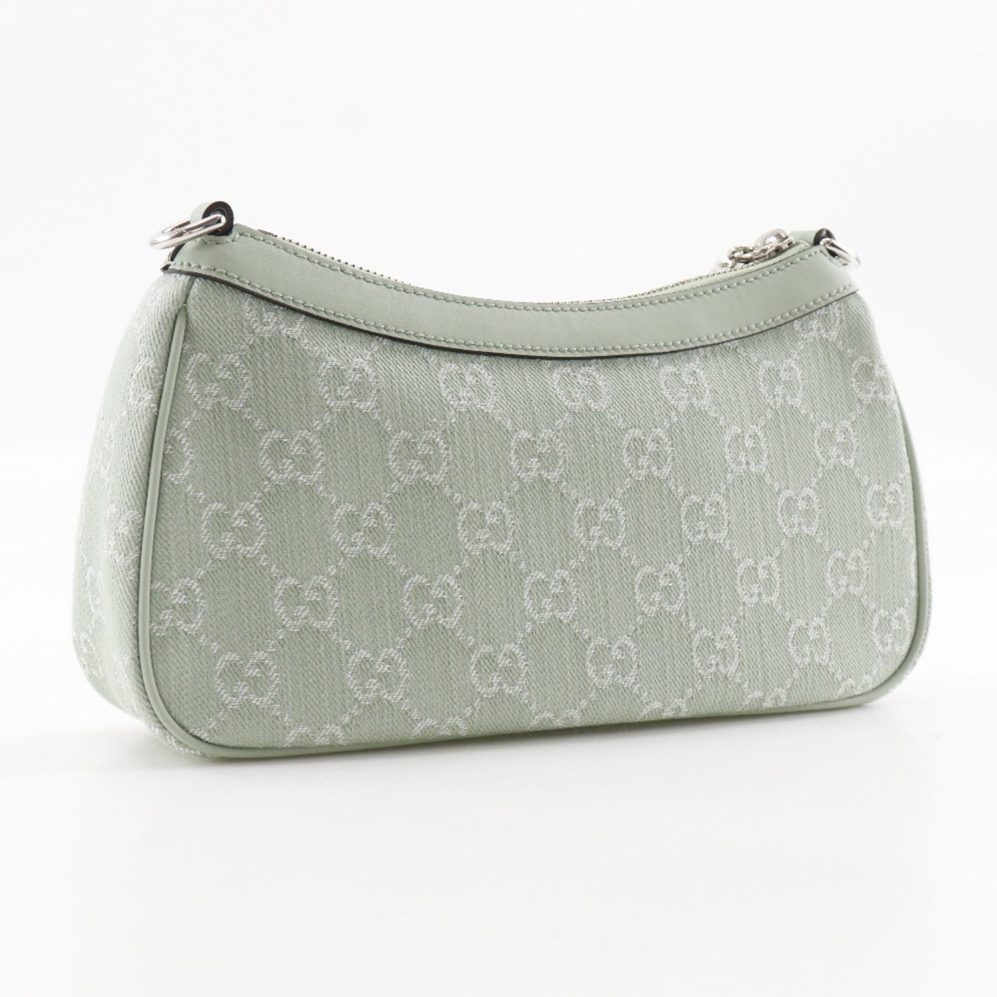Gucci Green Pale Green Gg Canvas Shoulder Bag ( )