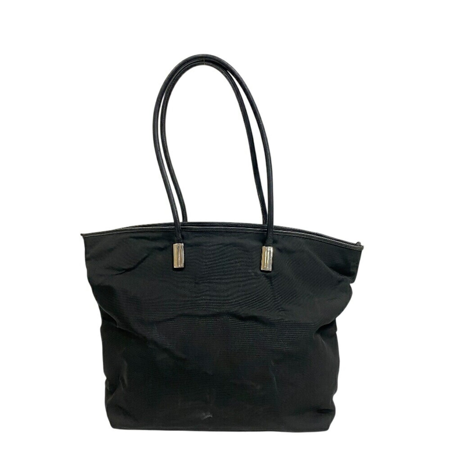 Gucci Black Nylon Leather Shoulder Bag Tote Bag ( )
