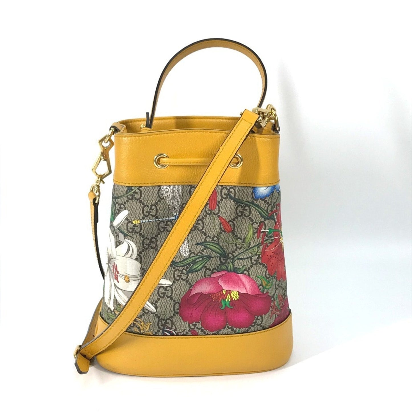 Gucci Beige Multi-Color Gg Supreme Handbag Shoulder Bag ( )
