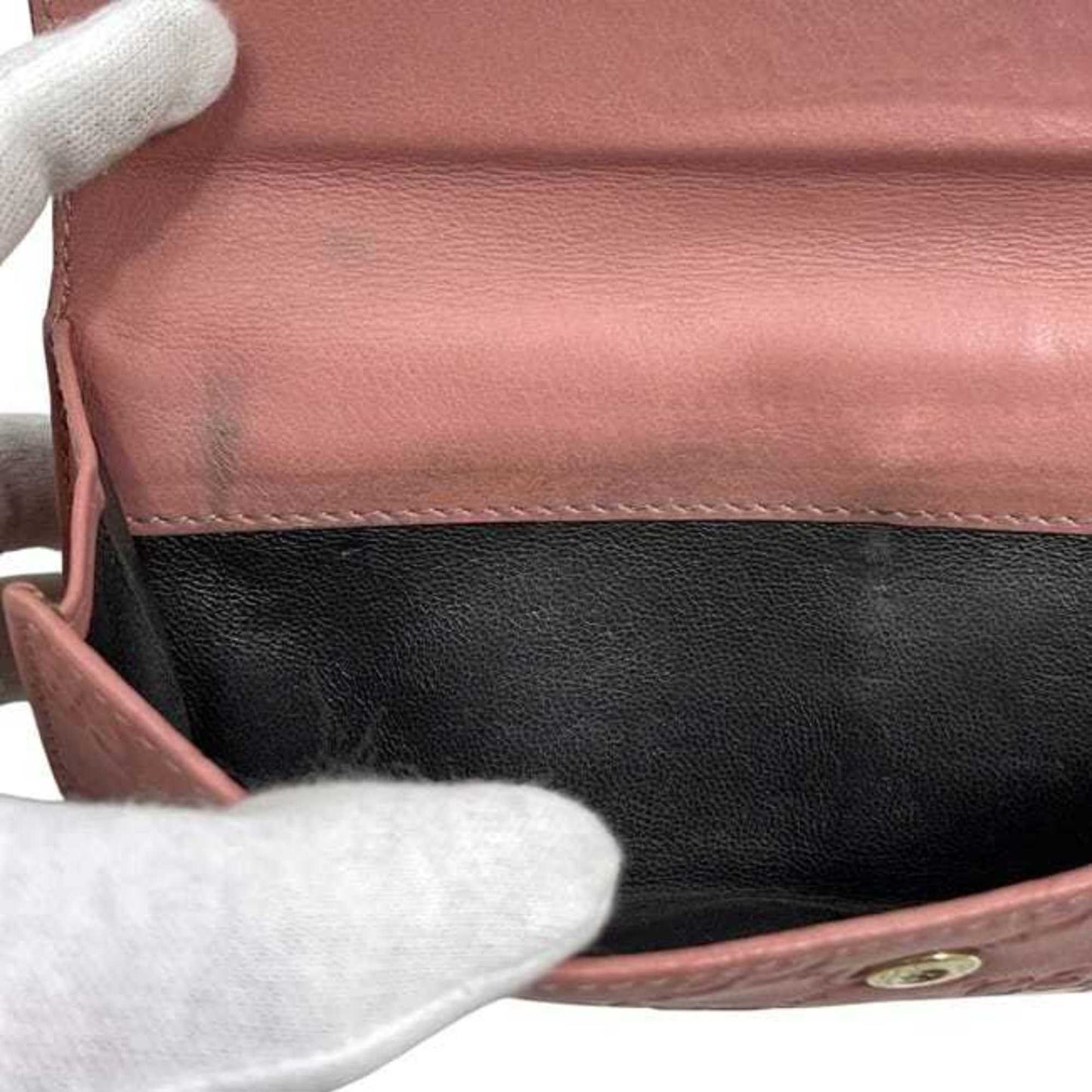 Gucci Pink Leather Long Wallet (Bi-Fold) ( )