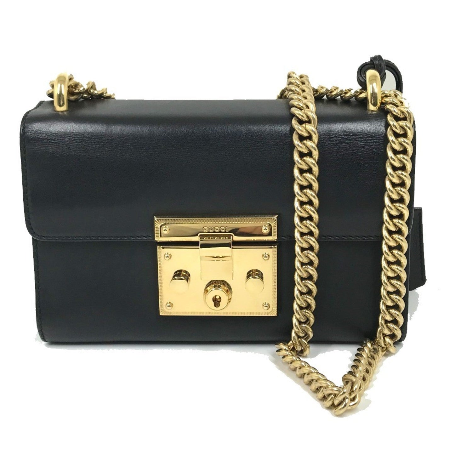 Gucci Black Leather Shoulder Bag ( )