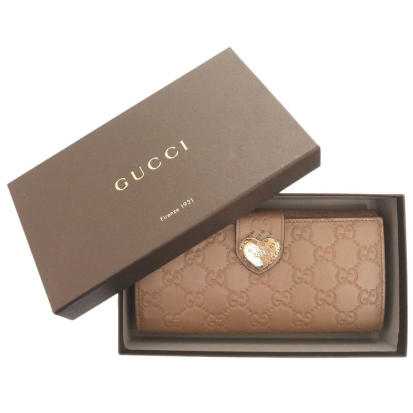 Gucci Guccissima Pink Beige Leather Long Wallet (Bi-Fold) ( )