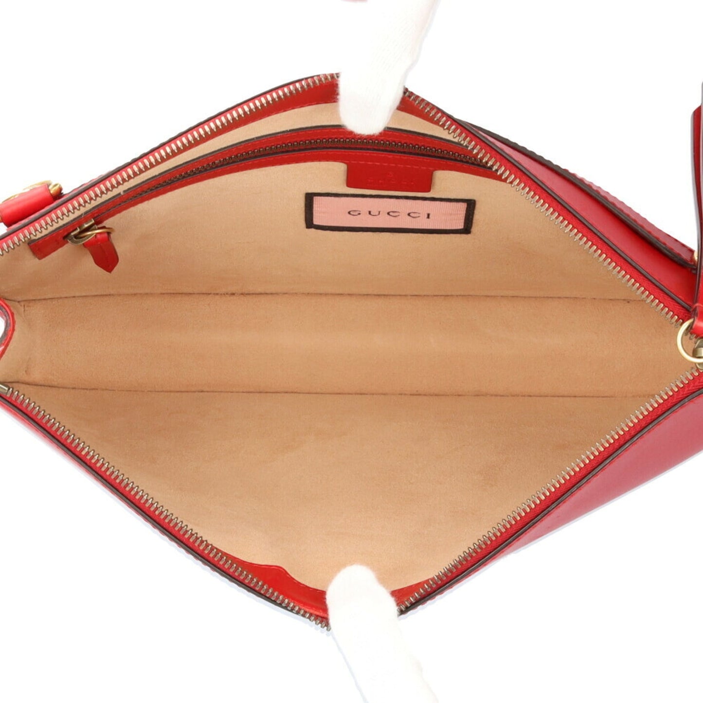 Gucci Red Color Leather Shoulder Bag ( )