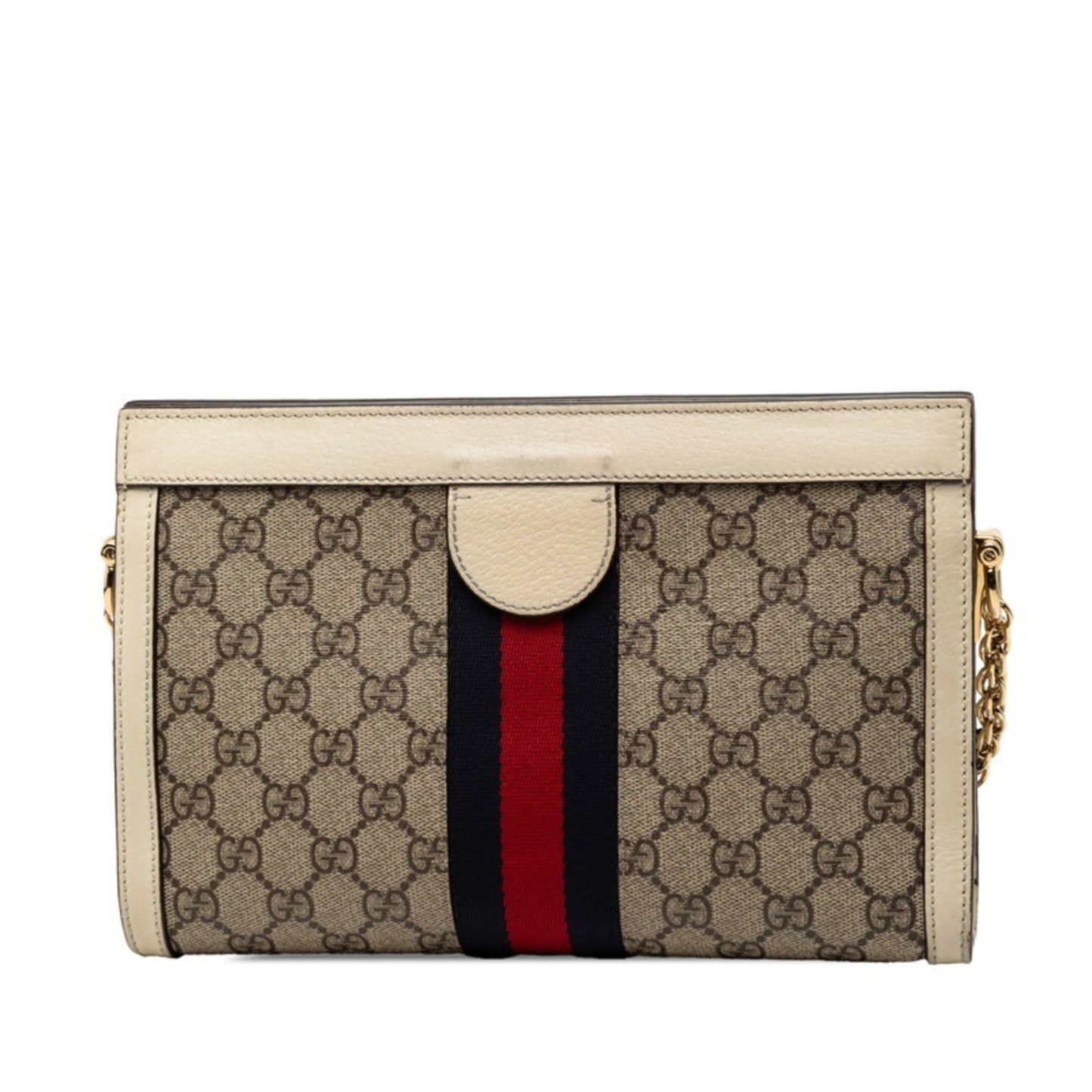 Gucci Beige Ivory Pvc Leather Shoulder Bag ( )