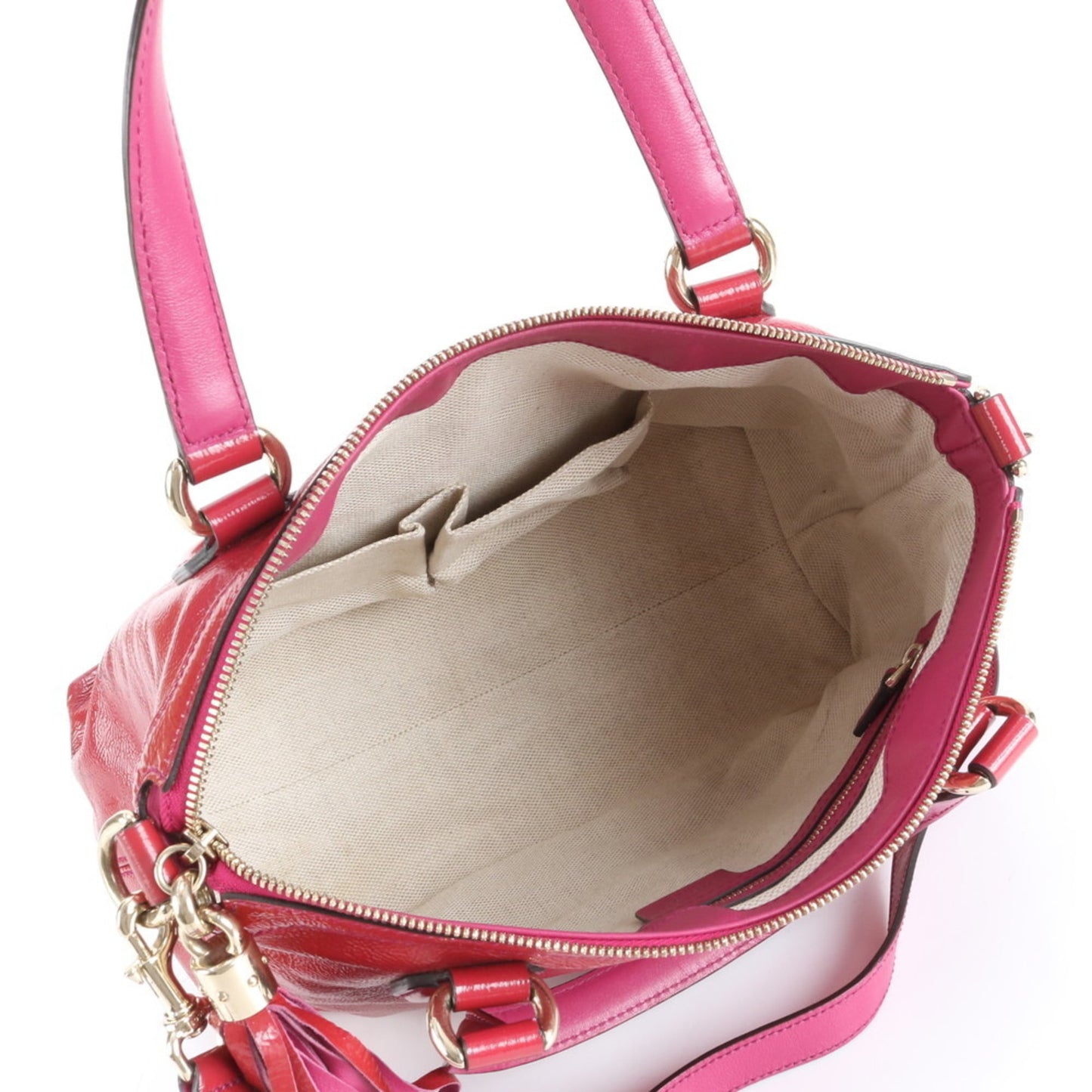 Gucci Pink Red Color Leather Shoulder Bag ( )