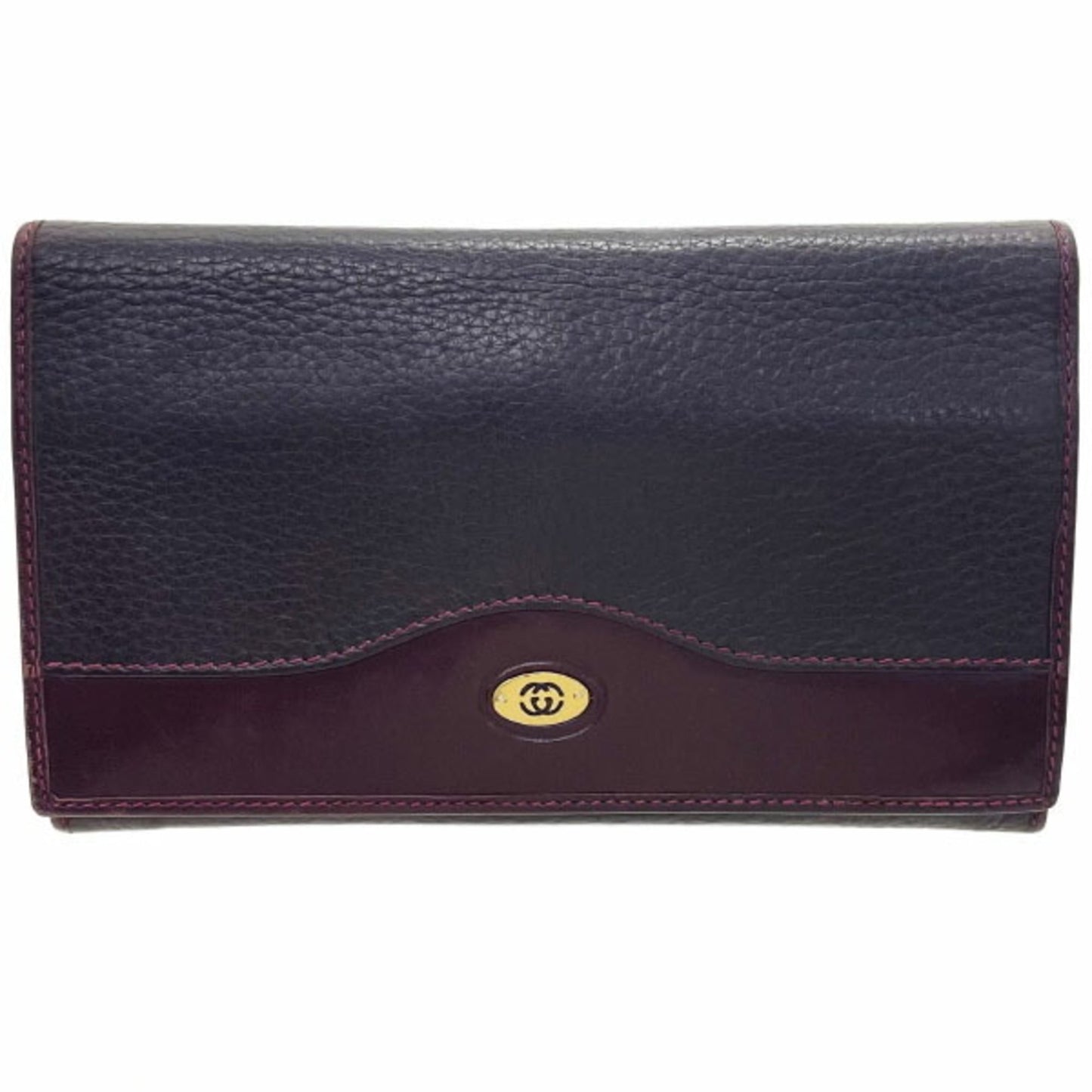 Gucci Bordeaux Leather Long Wallet (Bi-Fold) ( )