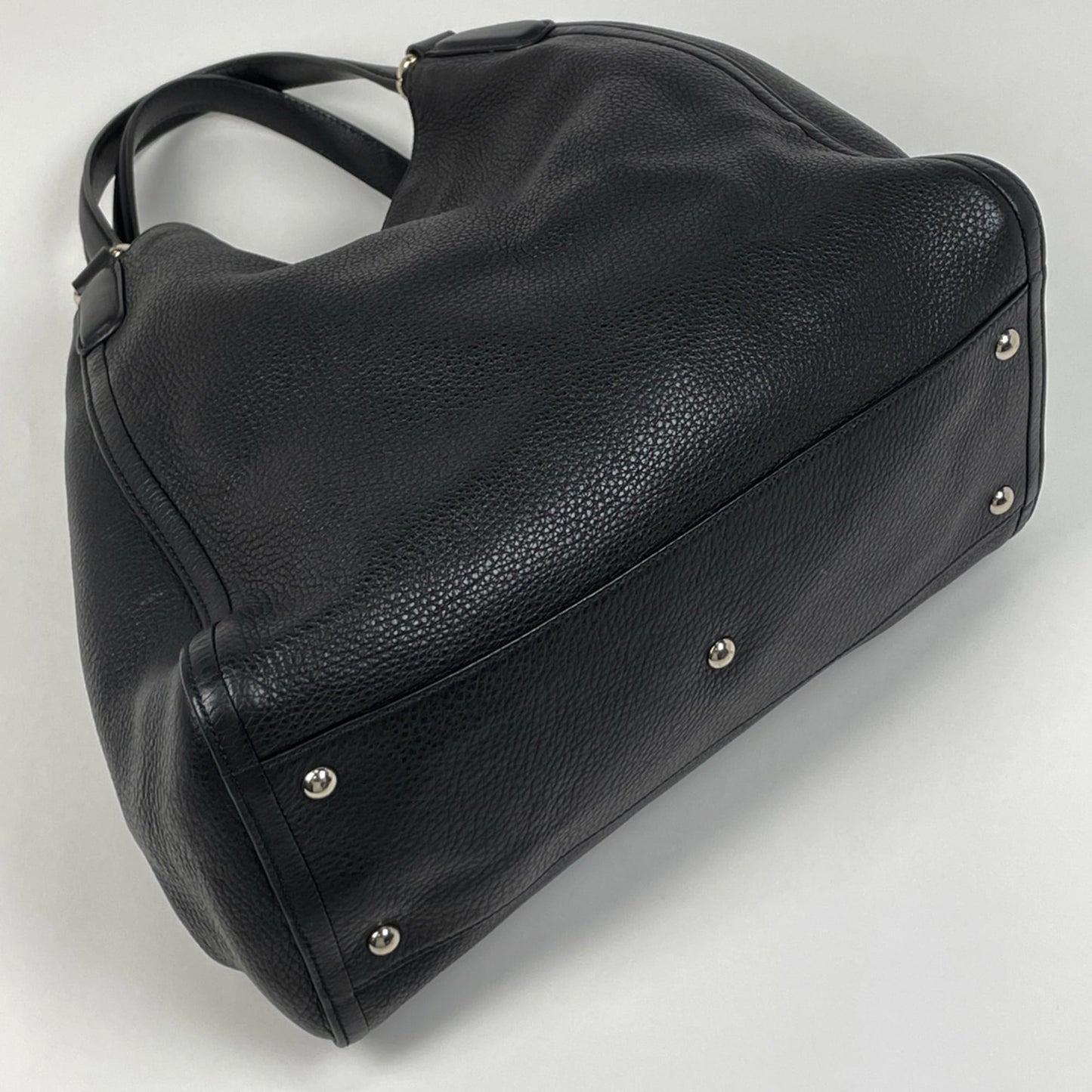 Gucci Black Leather Tote Bag ( )