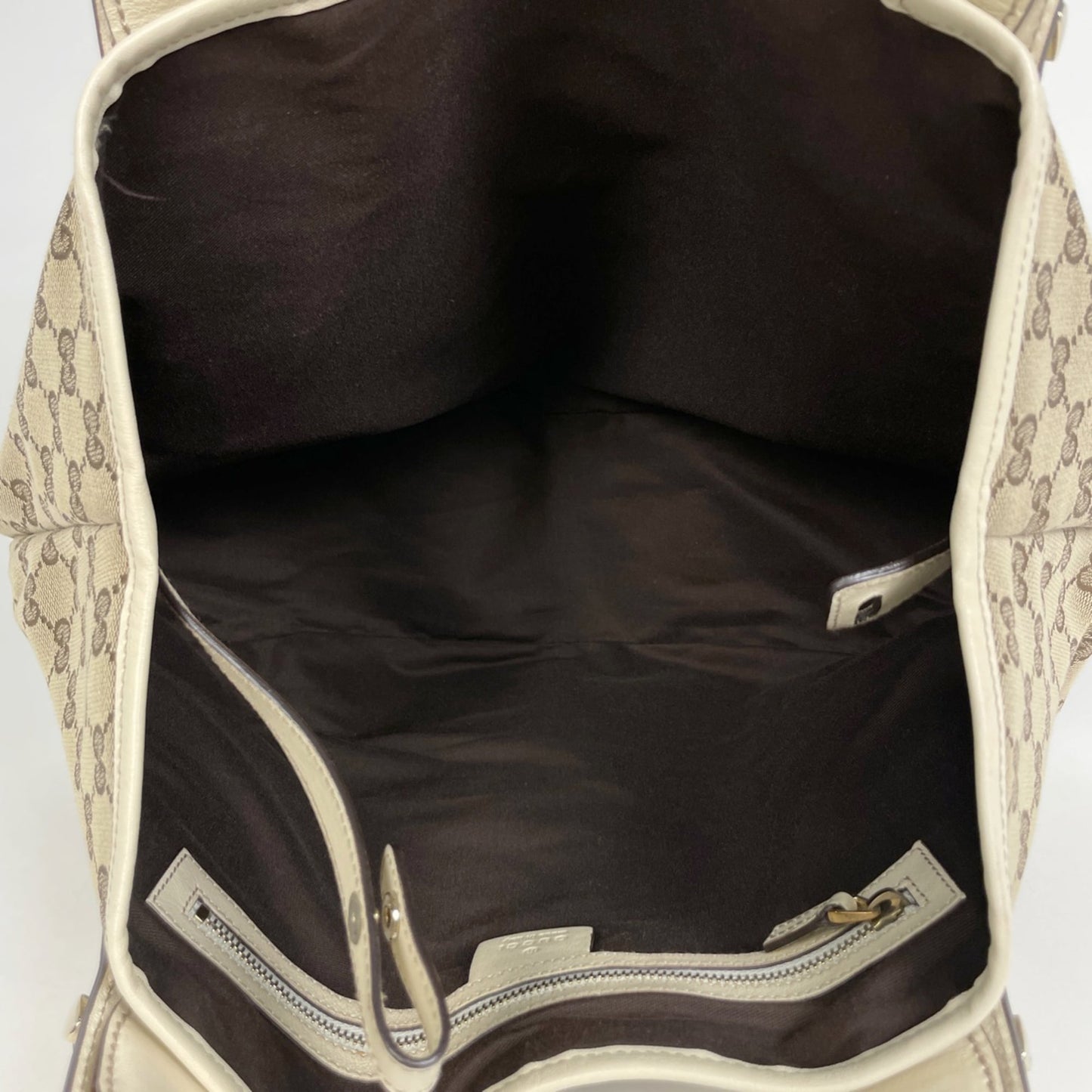 Gucci Horsebit Beige Gg Canvas Leather Handbag Shoulder Bag ( )