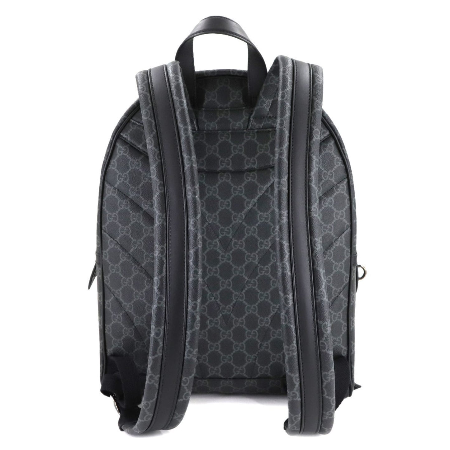 Gucci Black Fabric Leather Backpack ( )