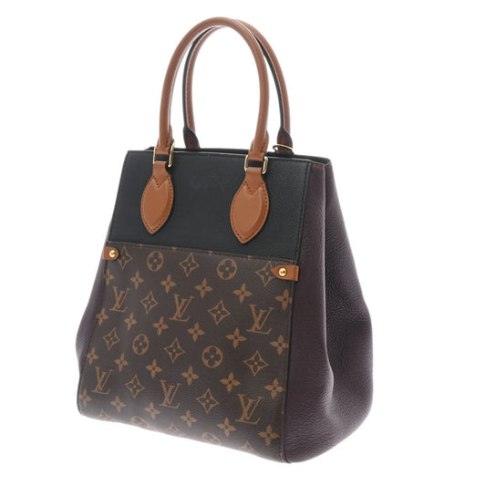 LOUIS VUITTON Monogram Fold Tote PM Noir Wine Women's Canvas Bag