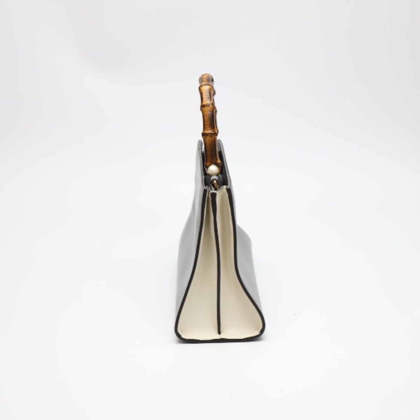 Gucci Gray Bamboo Handbag ( )