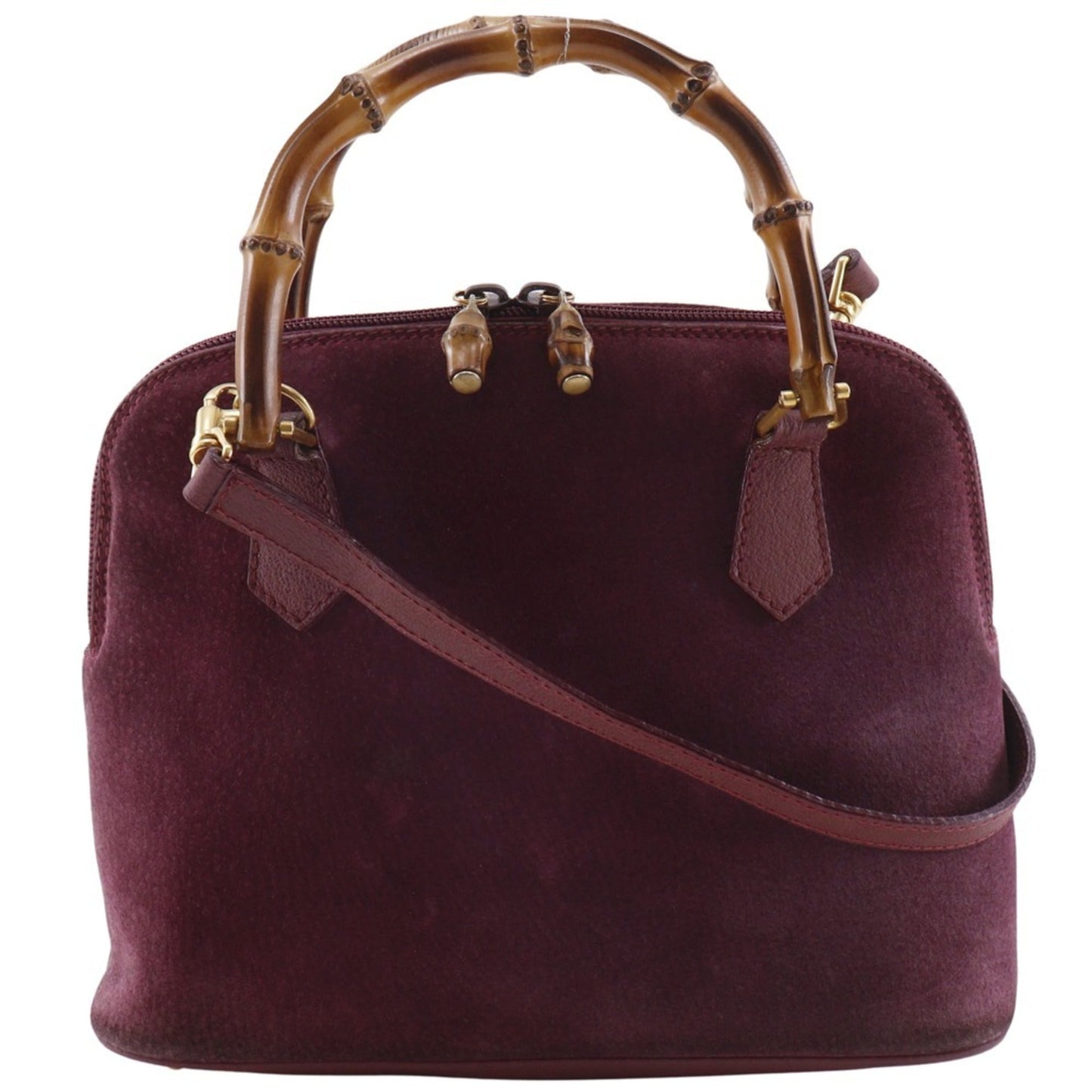 Gucci Purple Suede Handbag ( )