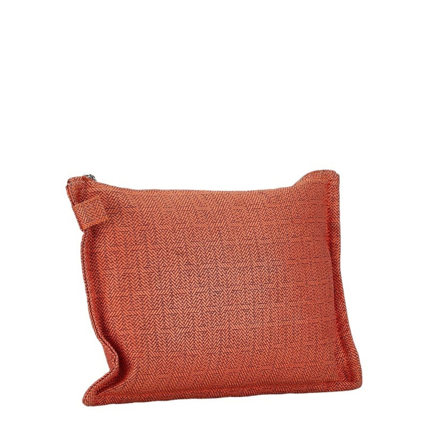 Hermes Orange Canvas Handbag Pochette Pouch ( )