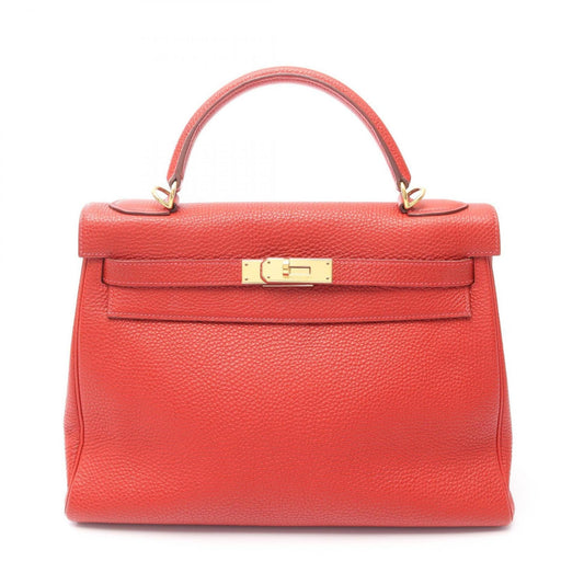 Hermes Red Color Togo Leather Handbag ( )