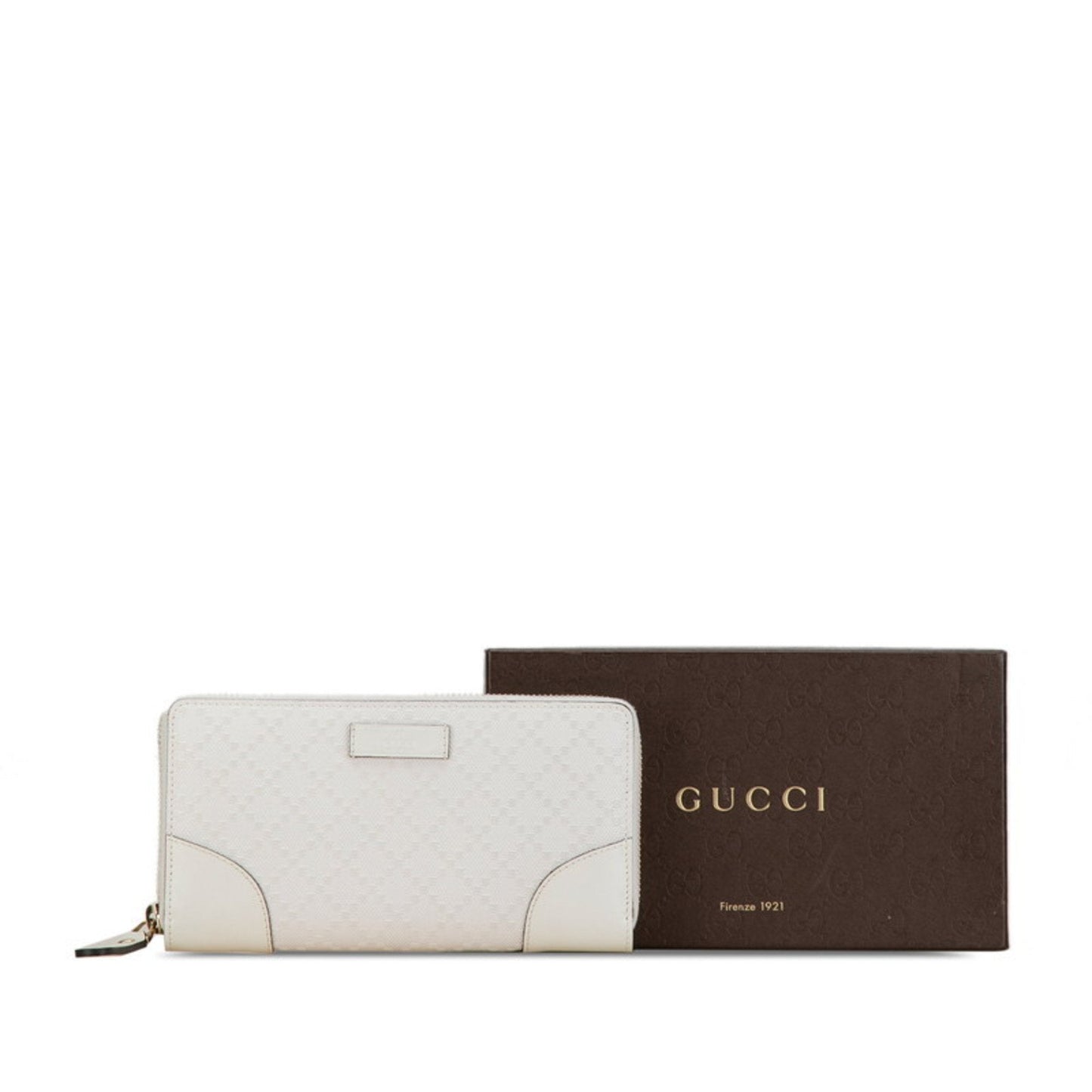 Gucci White Pvc Leather Long Wallet (Bi-Fold) ( )