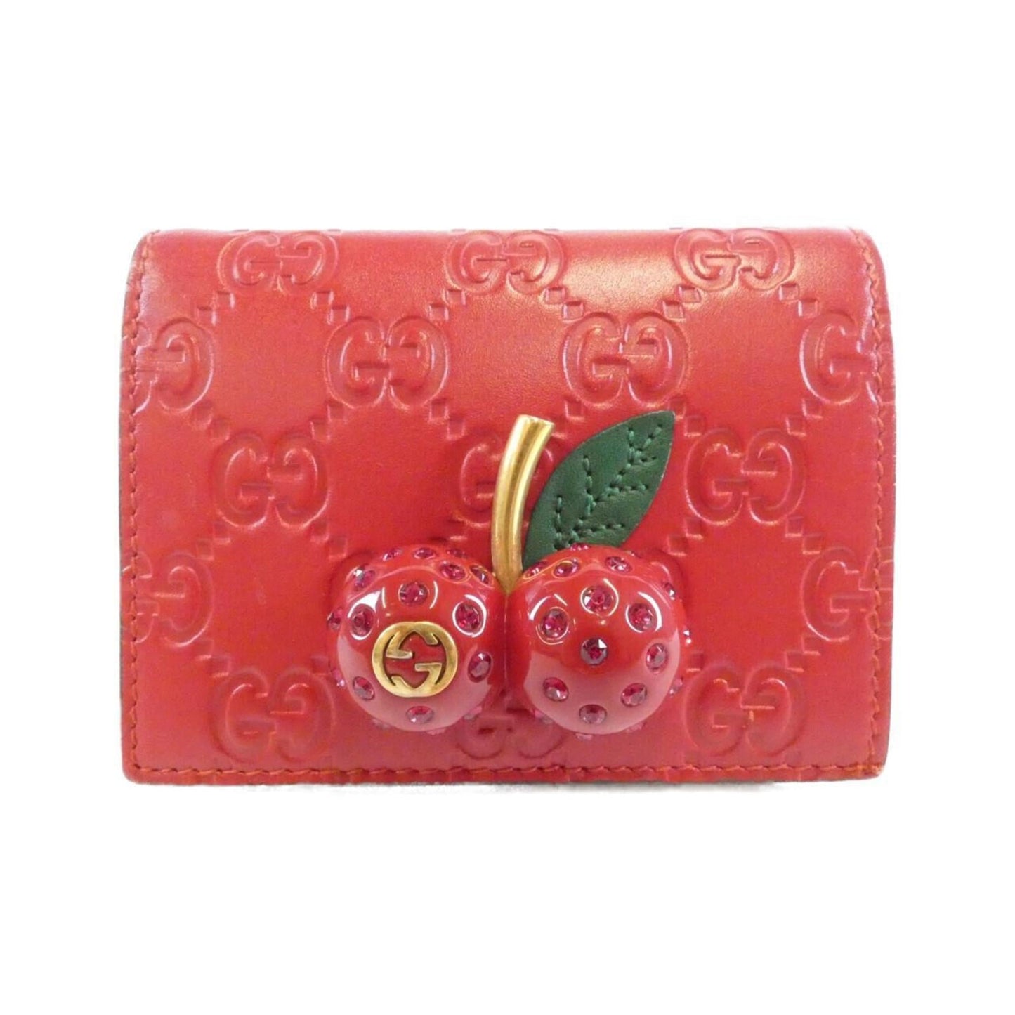 Gucci Red Color Leather Wallet (Bi-Fold) ( )