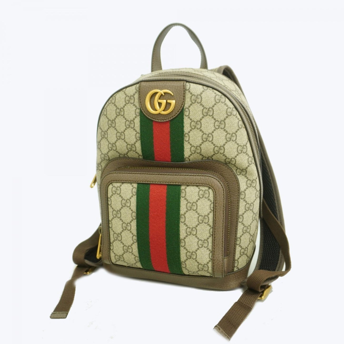 Gucci Brown Pvc Leather Backpack ( )