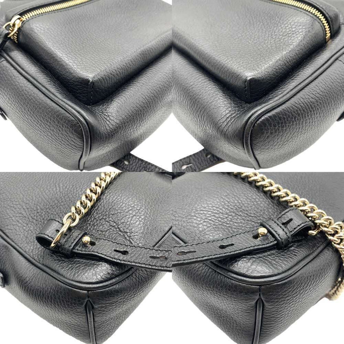 Gucci Black Leather Backpack ( )