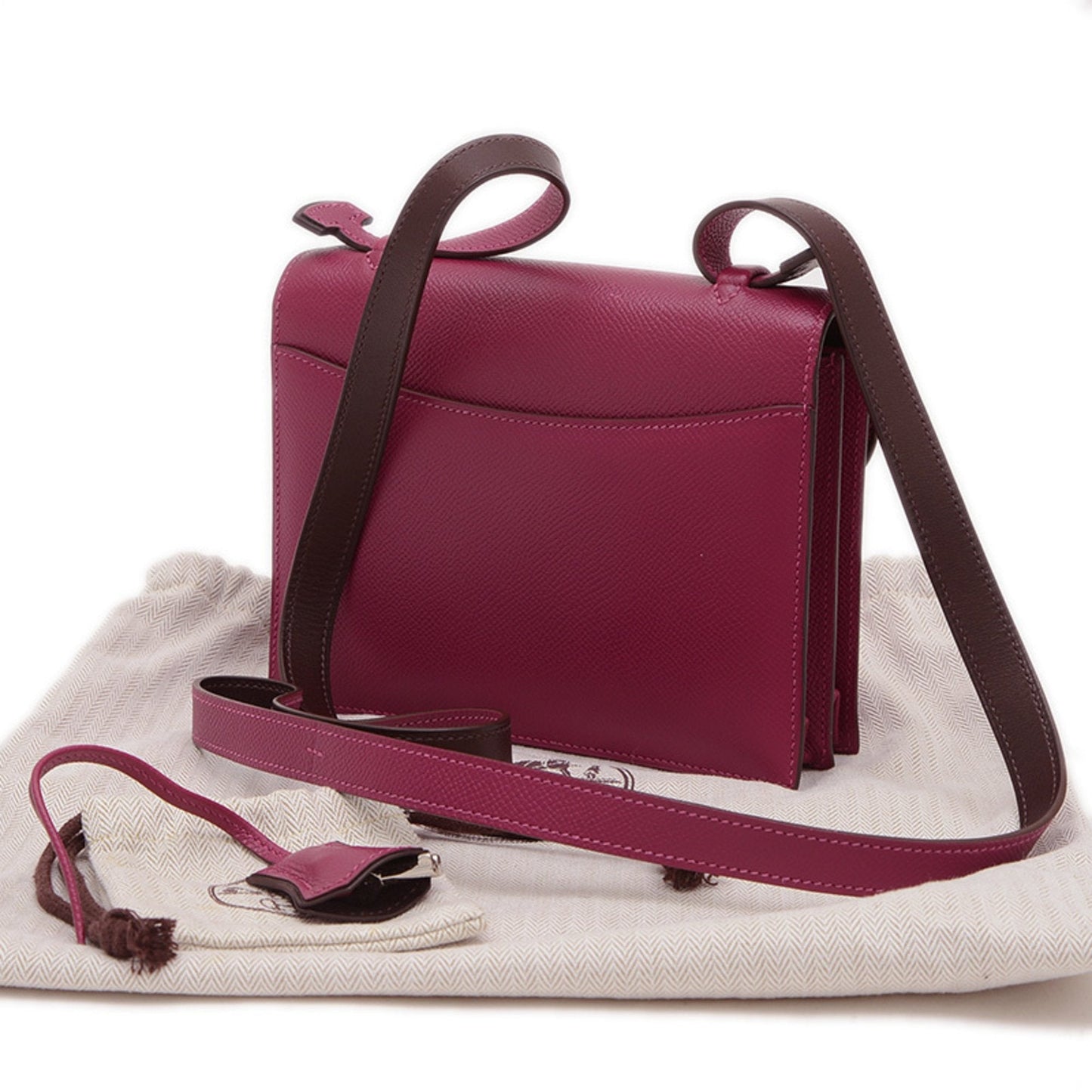 Hermes Purple Tosca Epsom Leather Shoulder Bag ( )
