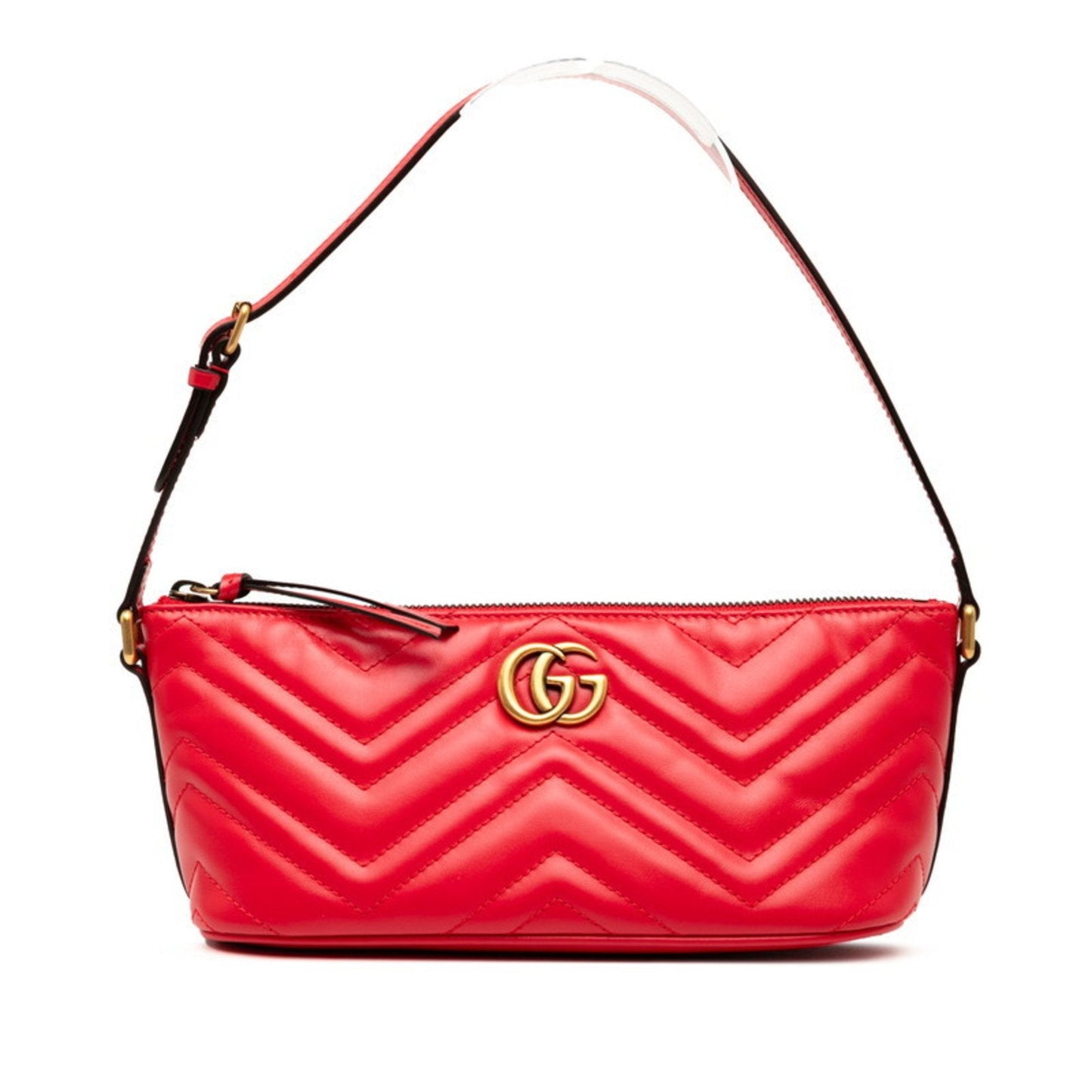 Gucci Red Color Leather Shoulder Bag ( )