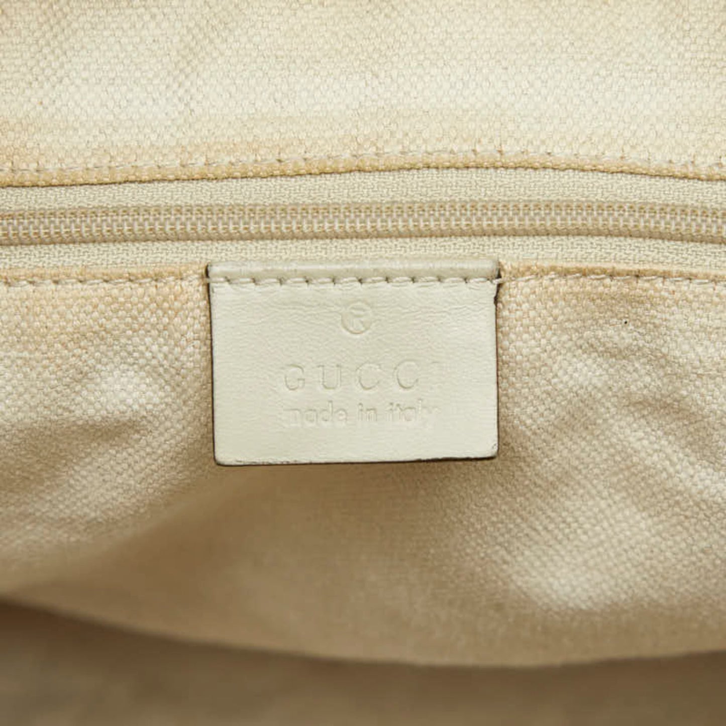 Gucci Beige Brown Canvas Leather Shoulder Bag Tote Bag ( )