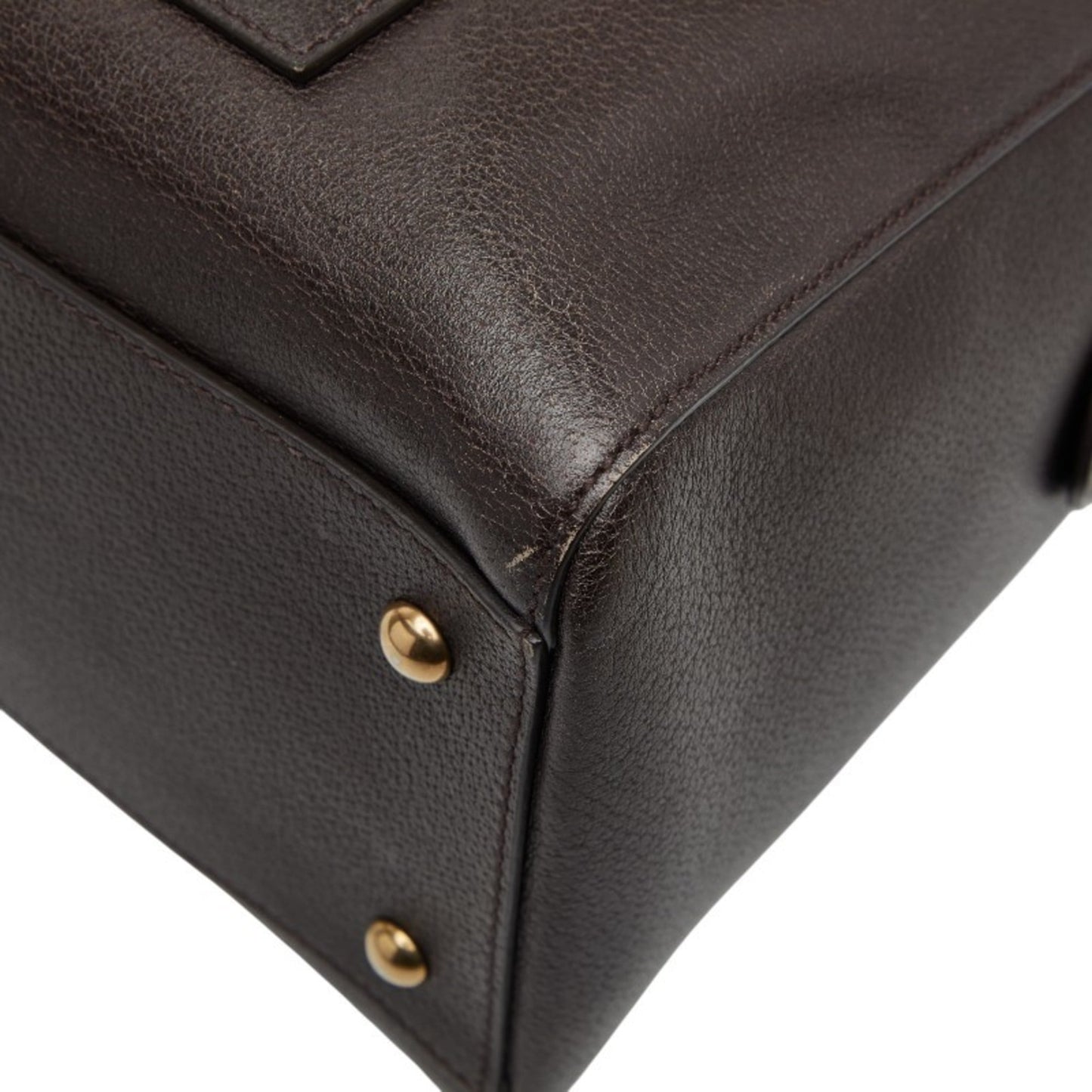 Gucci Brown Leather Boston Bag Shoulder Bag ( )