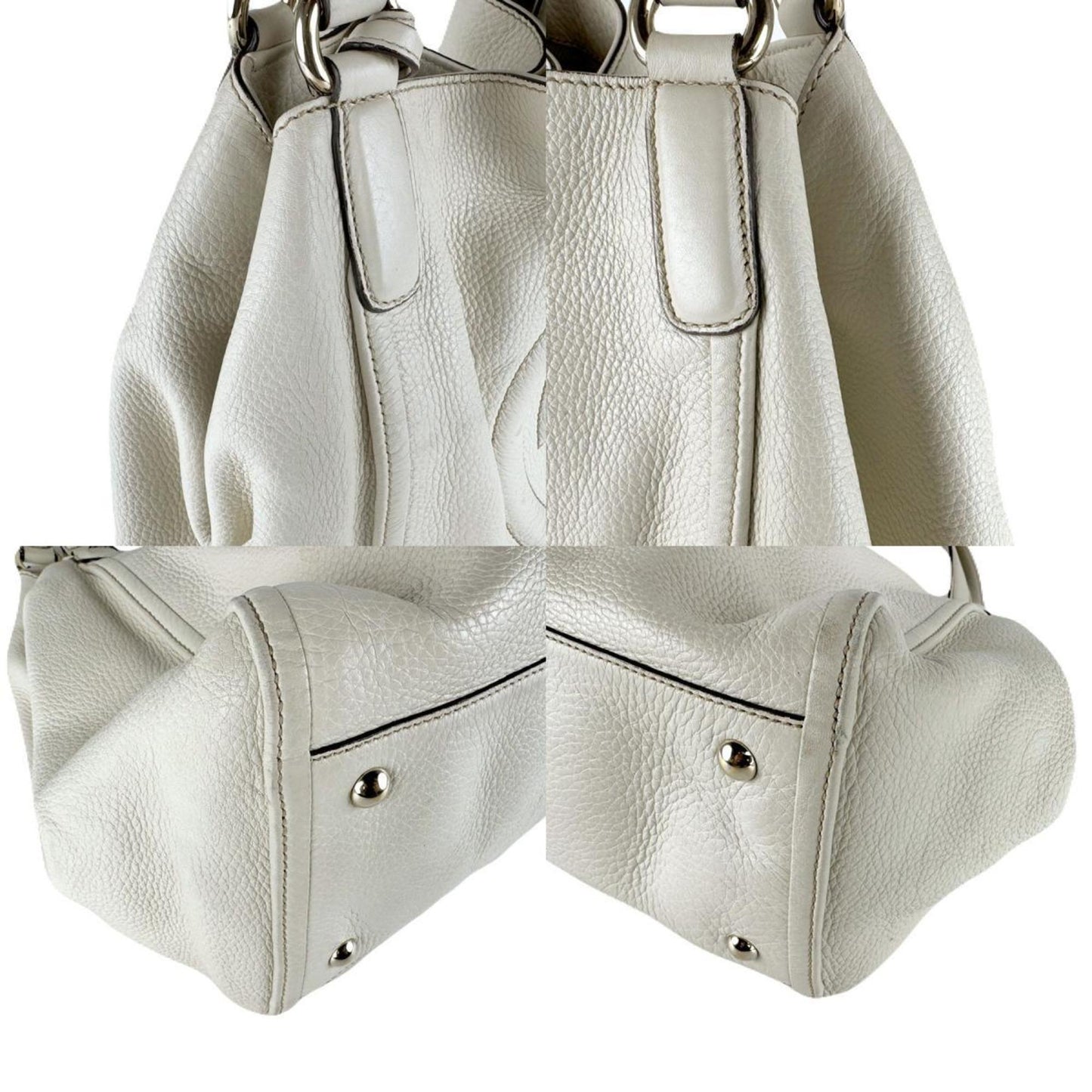 Gucci Ivory Leather Handbag ( )