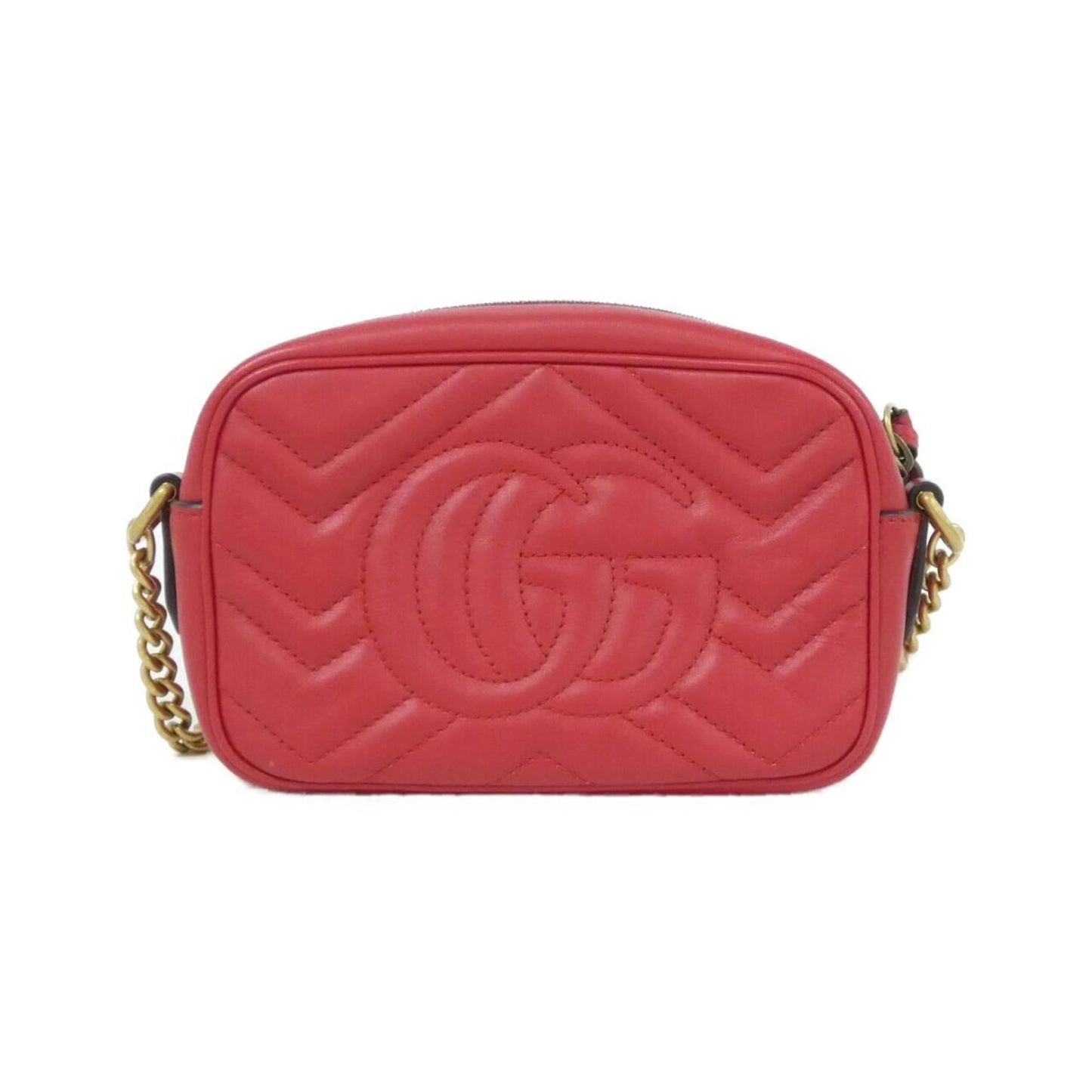 Gucci Red Color Leather Shoulder Bag ( )