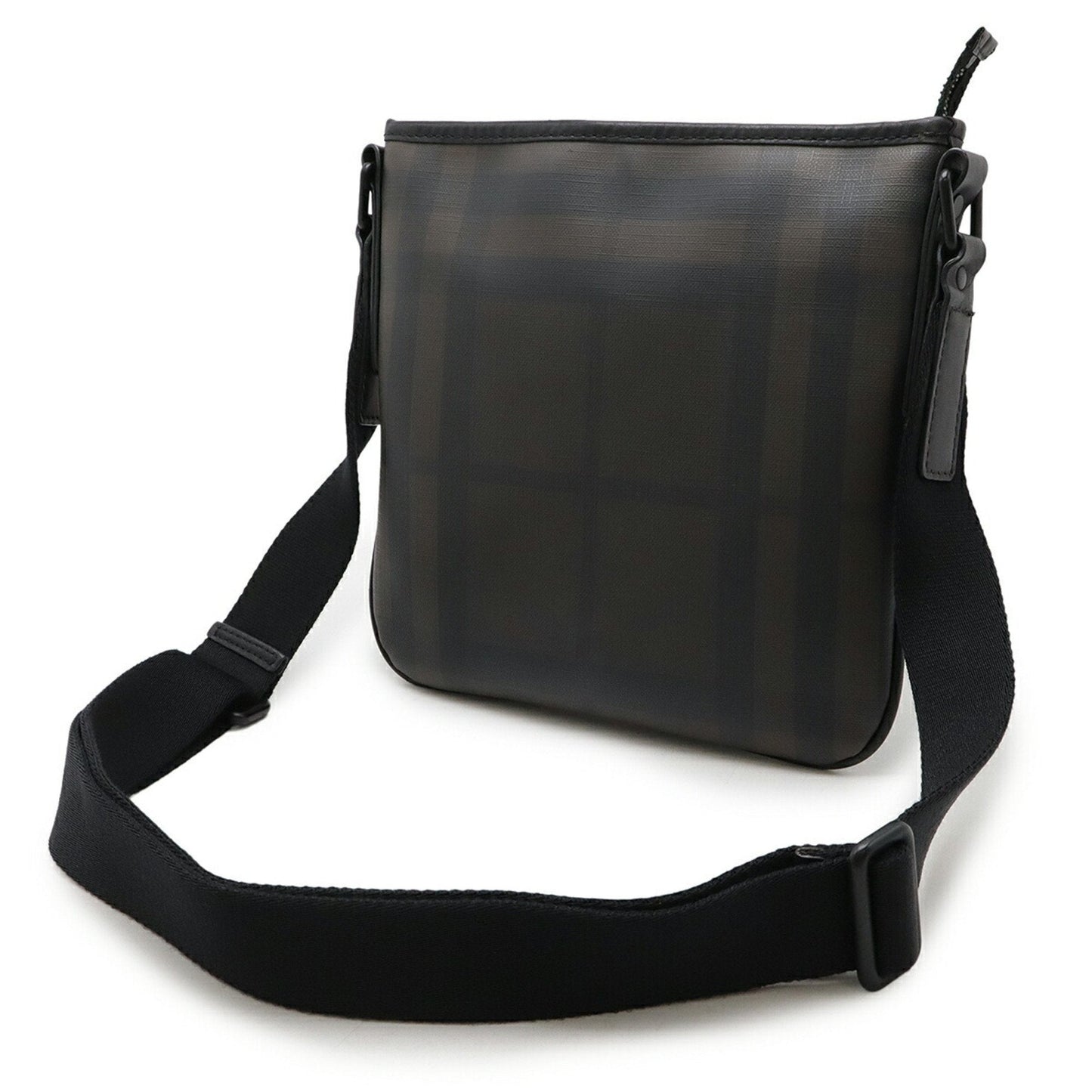 Burberry Black Brown Khaki Brown Pvc Shoulder Bag ( )
