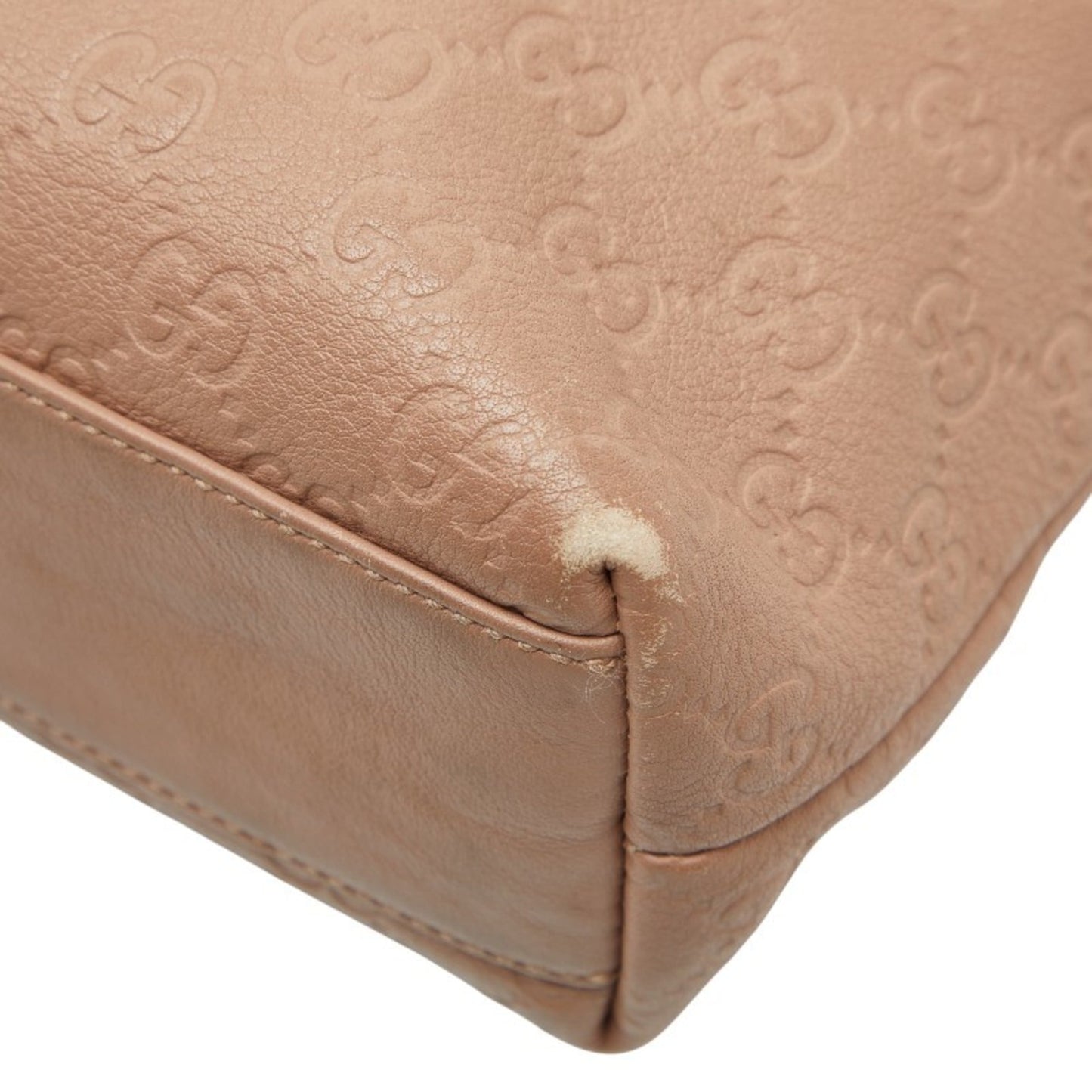 Gucci Beige Leather Handbag Tote Bag ( )