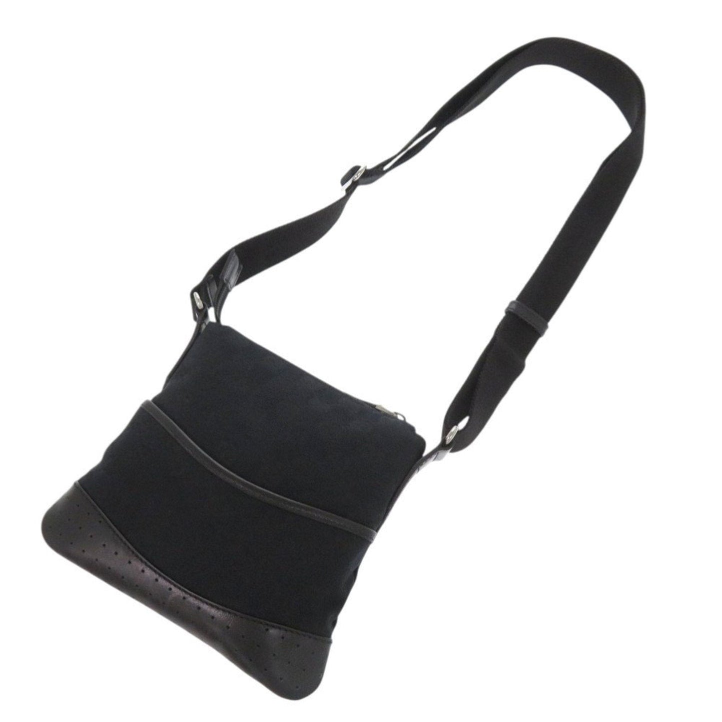 Gucci Gg Canvas Black Gg Canvas Leather Shoulder Bag ( )