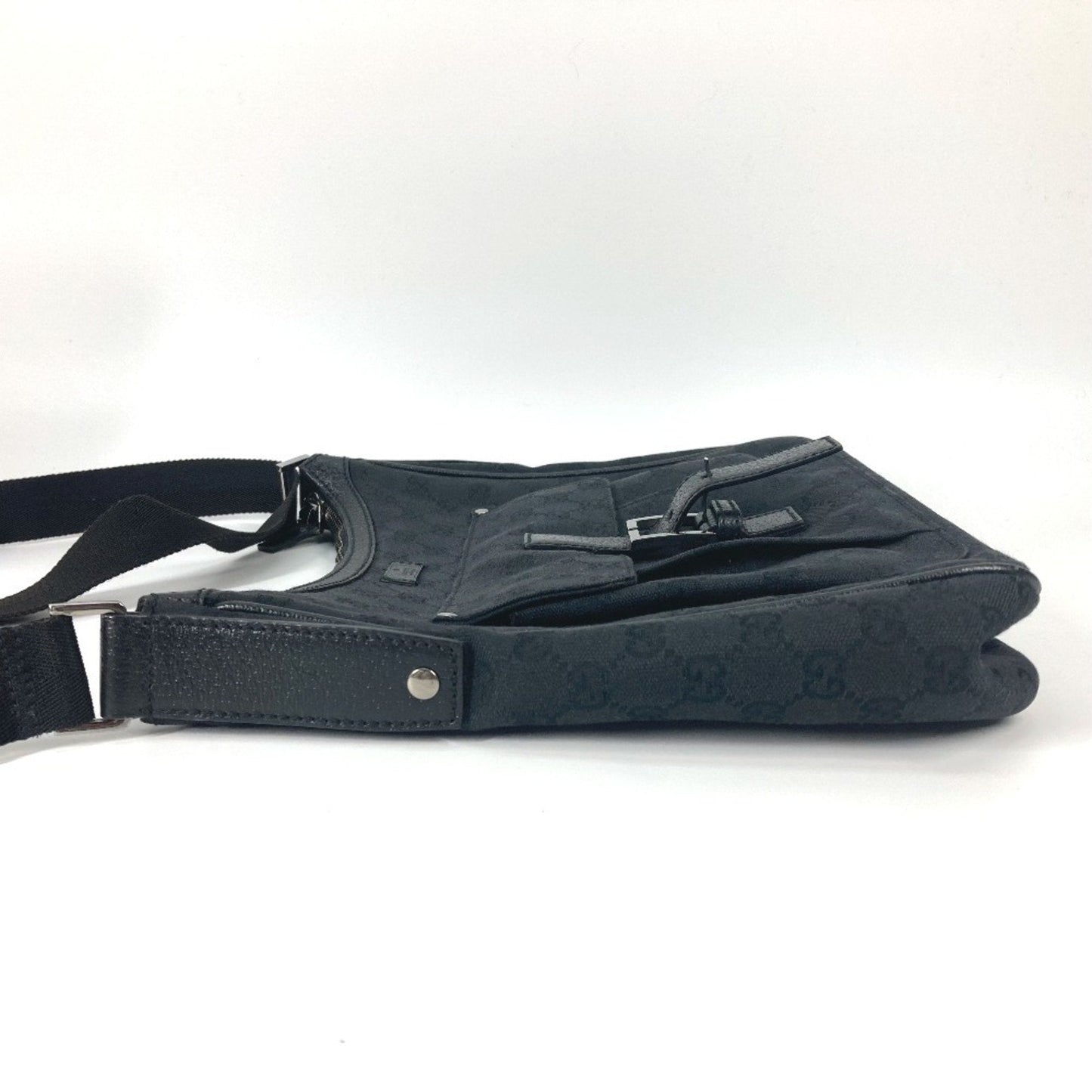 Gucci Black Gg Canvas Shoulder Bag ( )