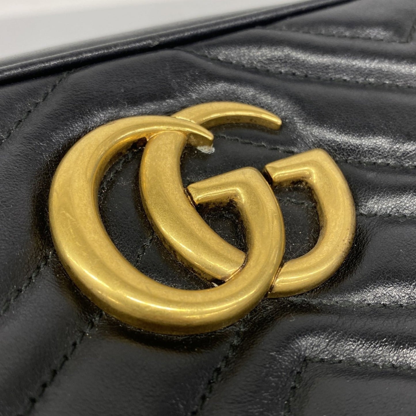 Gucci Black Leather Shoulder Bag ( )